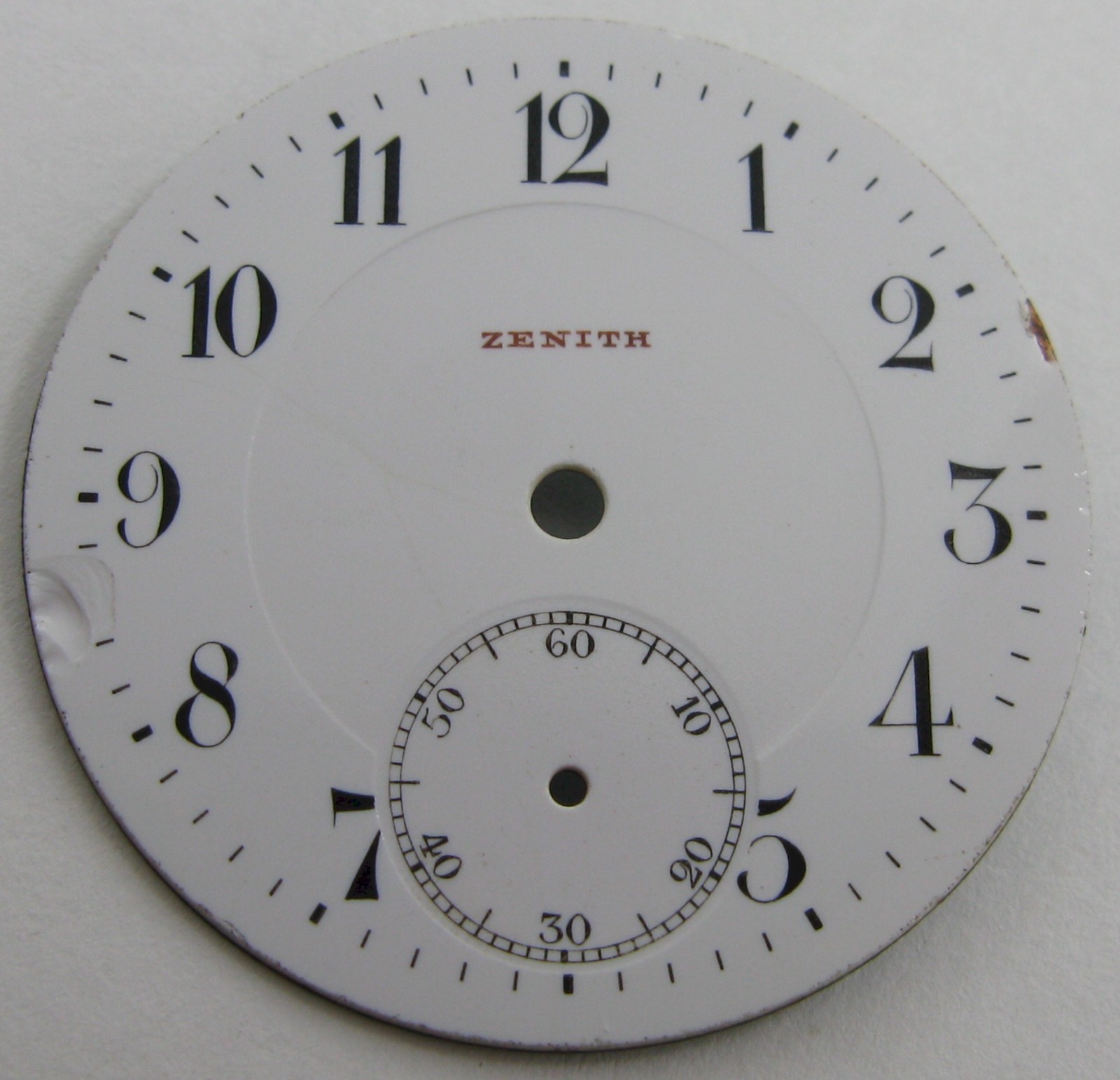 Zenith porcelain watch dial “damaged” part diameter 28.9 mm