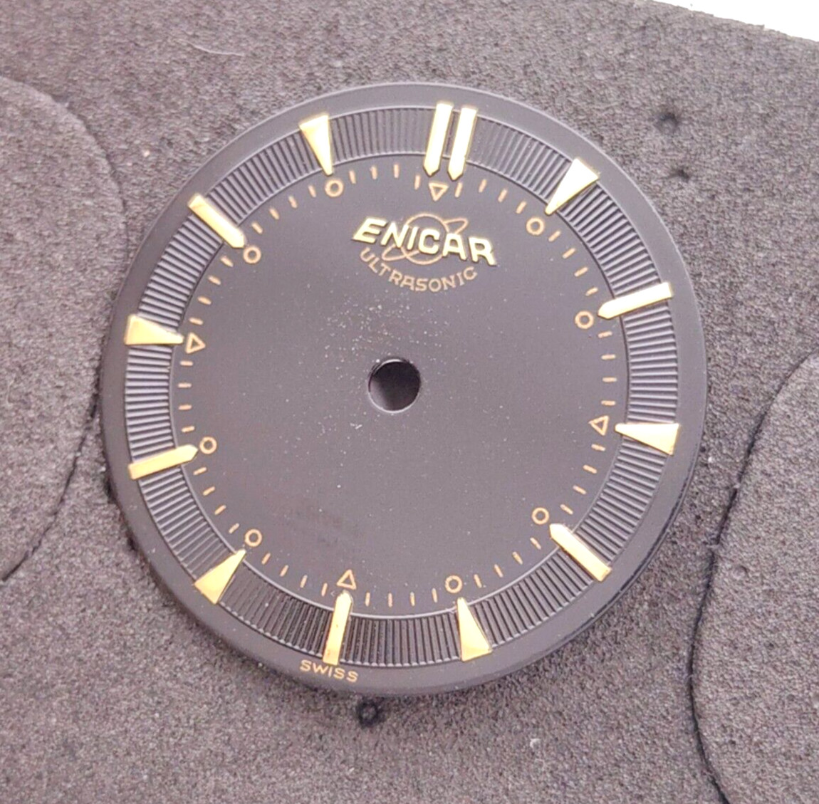 ENICAR ULTRASONIC 25mm Unused STUNNING BLACK Dial