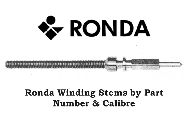 1x Ronda Winding Stem by Part Number & Calibre [Drop-Down List]