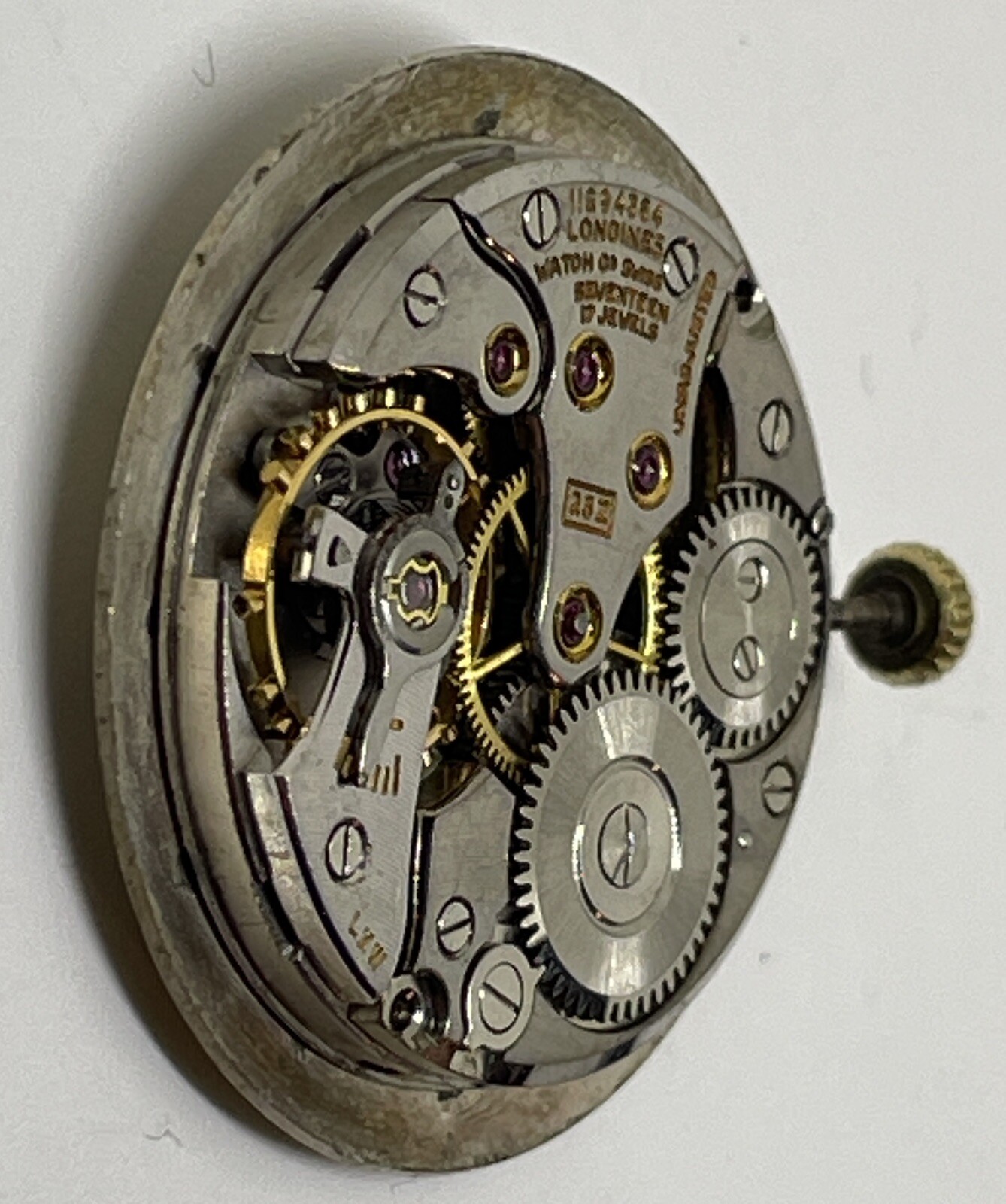 LONGINES 23Z MOVEMENT 17 Jewels Swiss Does Not Run