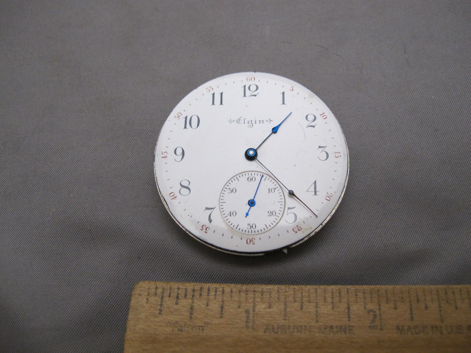 ELGIN 16S 15J Pocket Watch Movement-Grade 247 Model 6-1902-Running