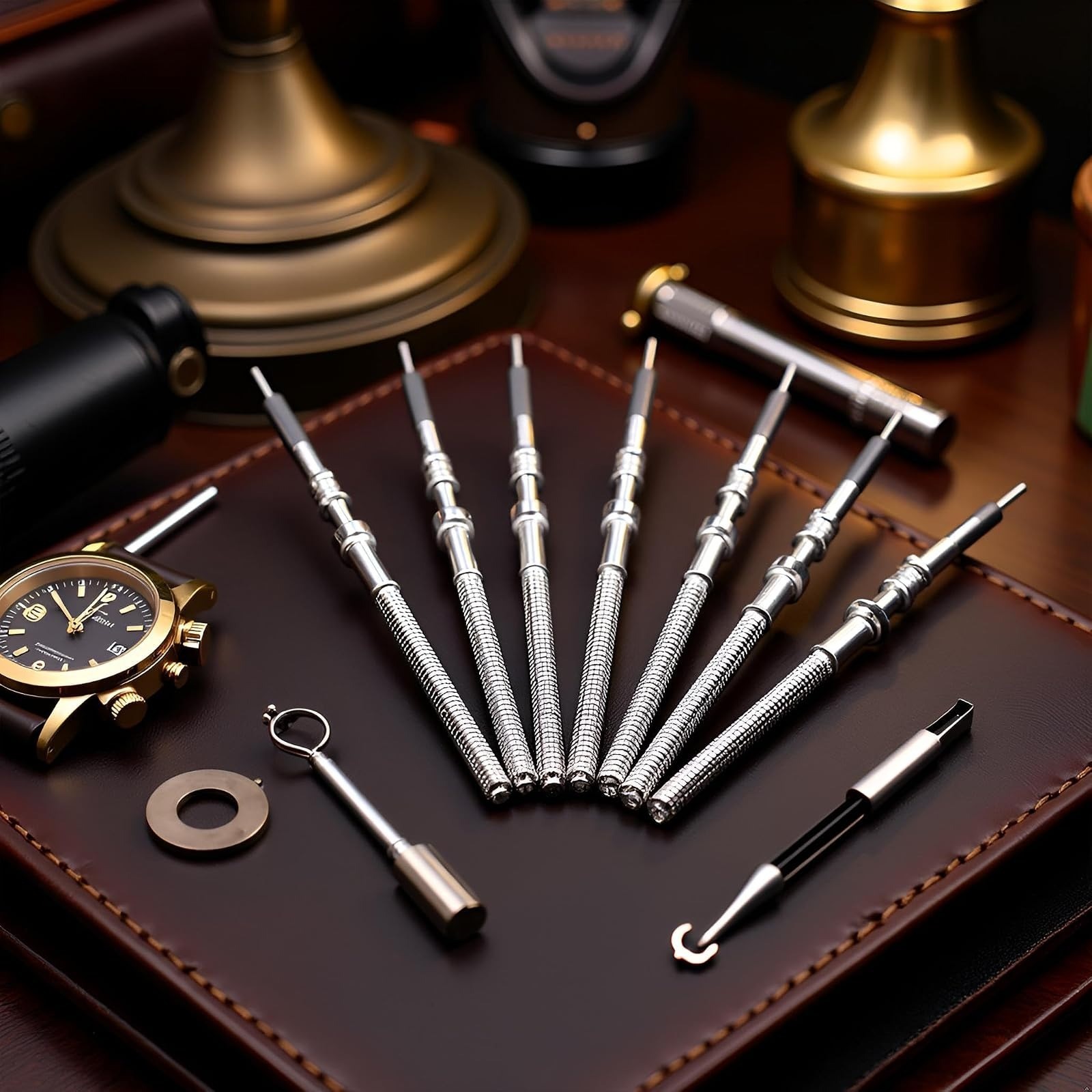 WLSuDHoncc Watch Stem Crown Kit Steel Parts NH35 NH36 NH38 NH39 5Pcs