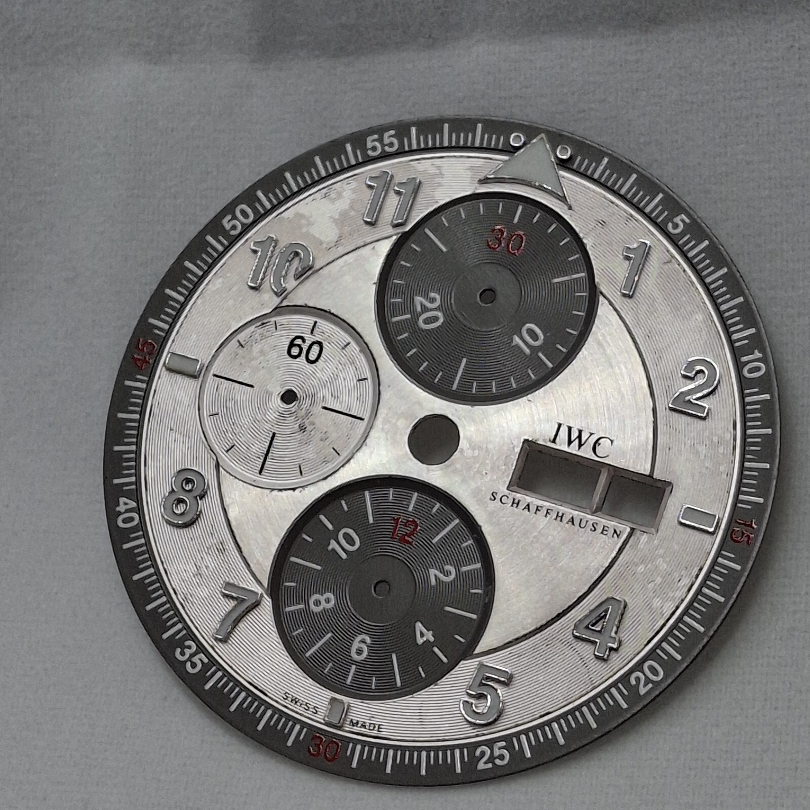 IWC International Watch Co Chronograph vintage dial 35mm PARTS Part Swiss #x6