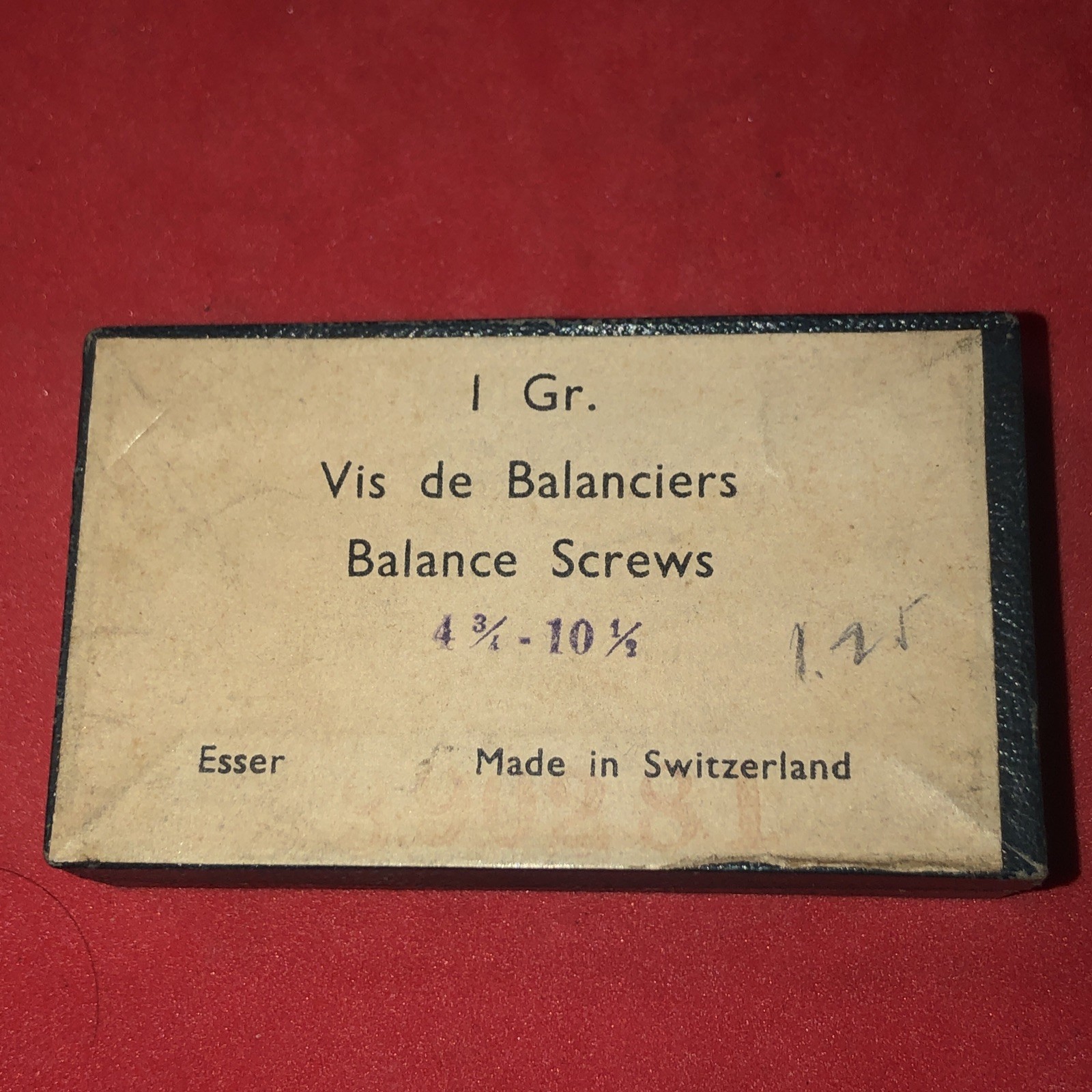 Vintage Watch Swiss Balance Screws 4 3/4 – 10 1/2