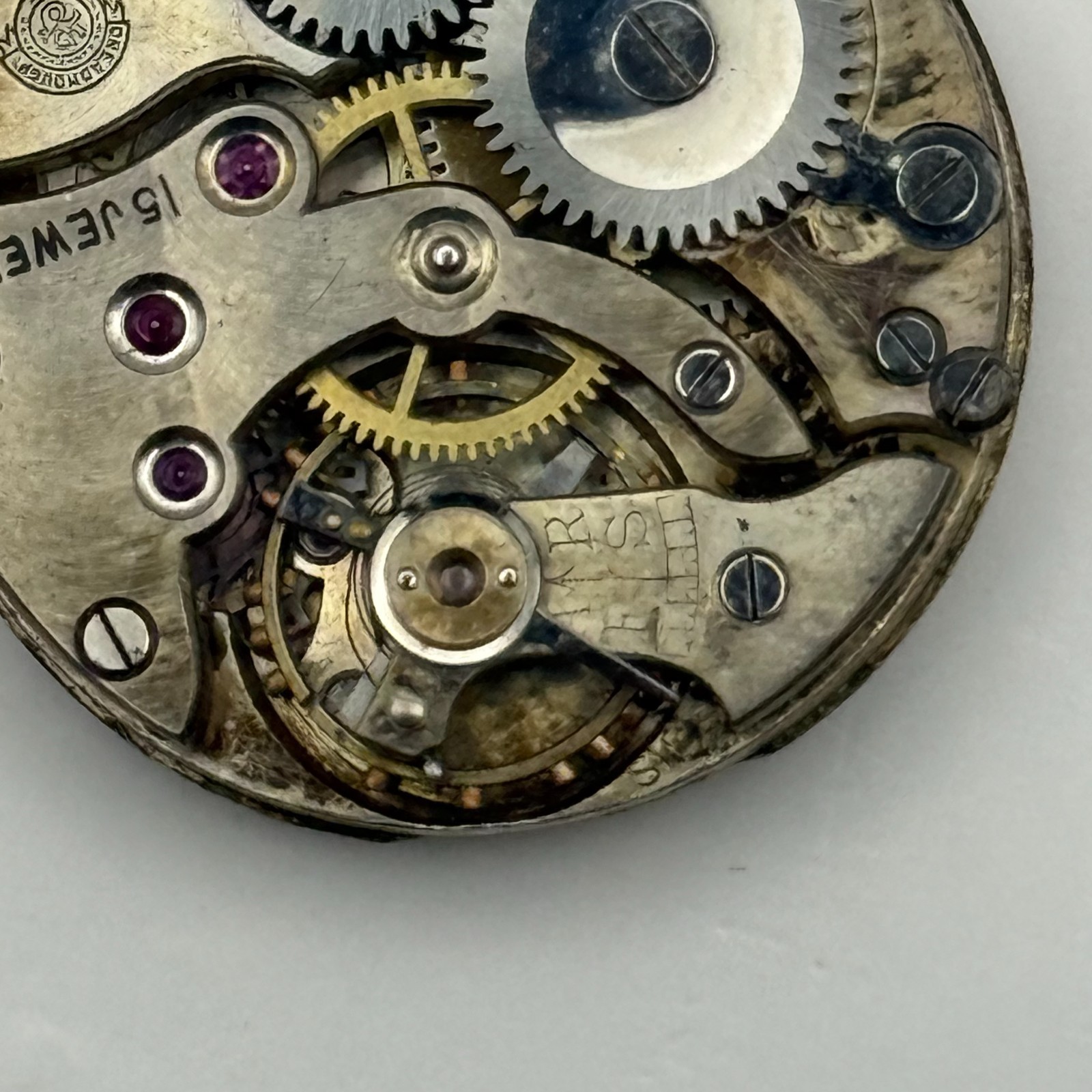 Dreadnought Watch Movement 15 Jewels Sub Seconds Manual Wind Vintage Parts 24.7m