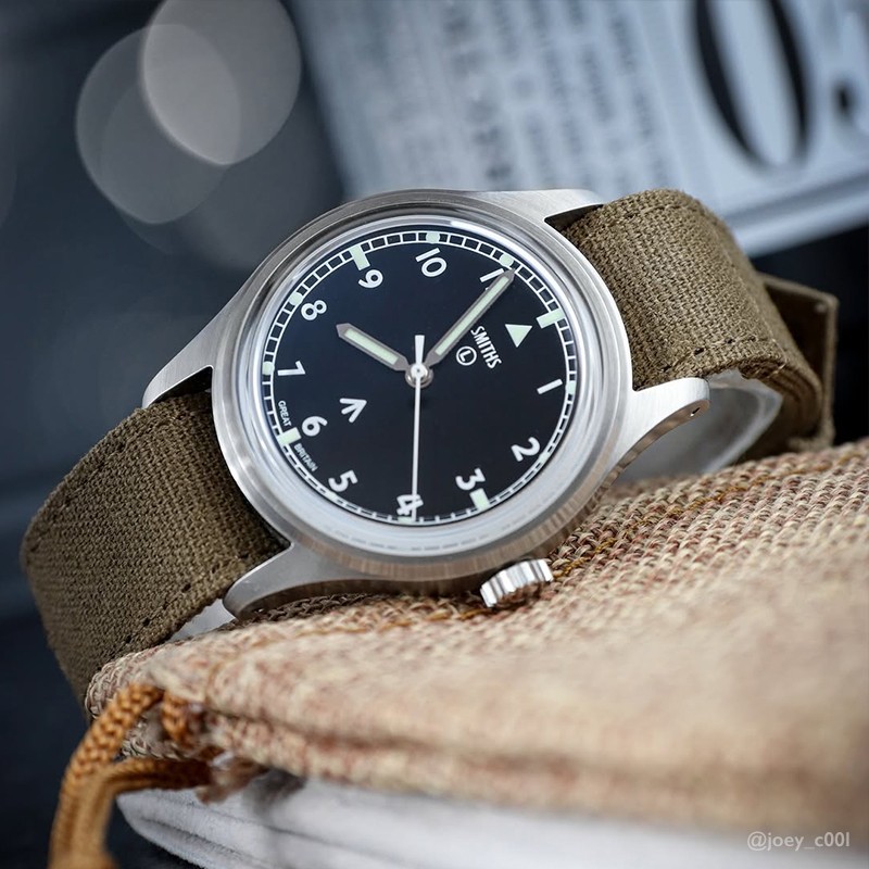 18mm Vintage Military Olive Drab Canvas Watch Strap OD#7 WWII