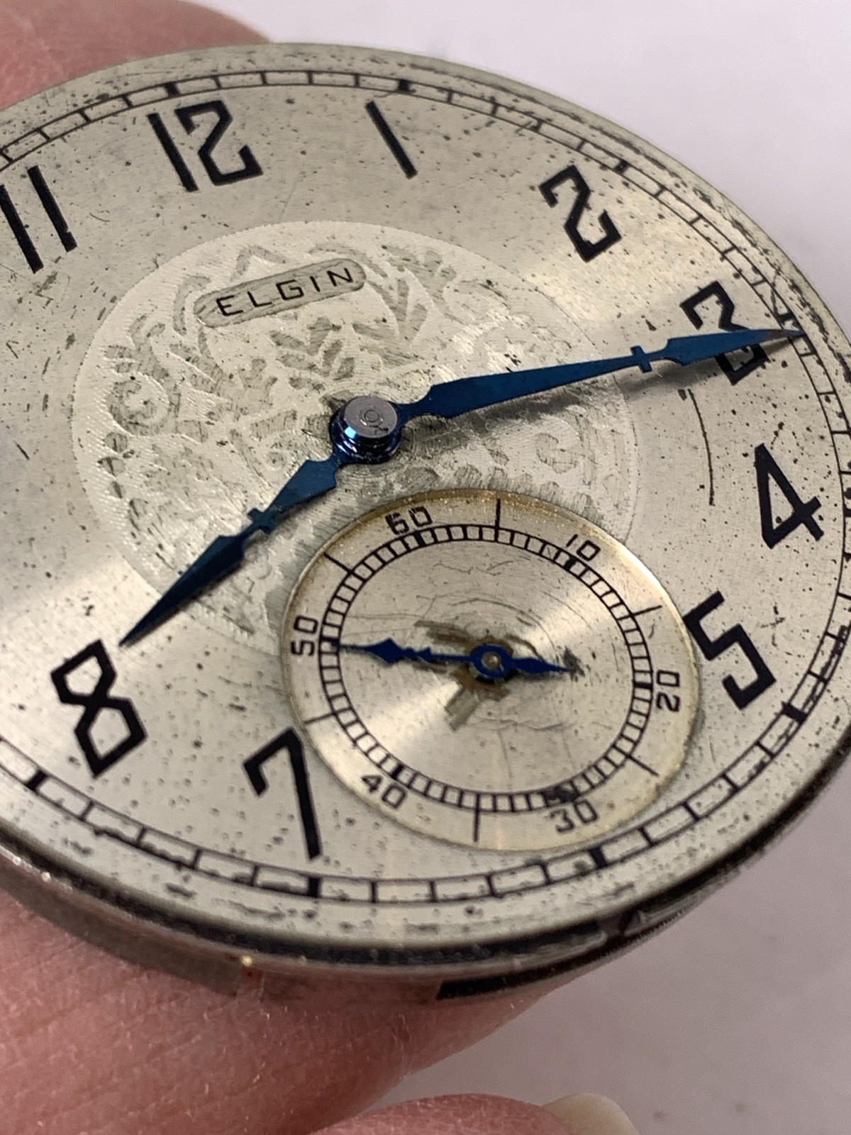 1928 Elgin Pocket Watch Movement Grade 291 Model & 16s 7j Pendant