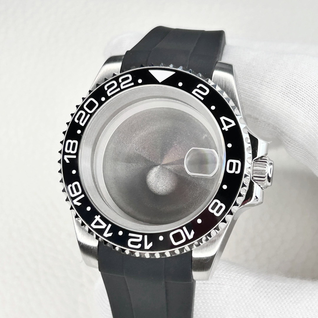 Silver 200M Waterproof 40mm Dive Watch Case for NH35A NH34 120 Clicks Sapphire