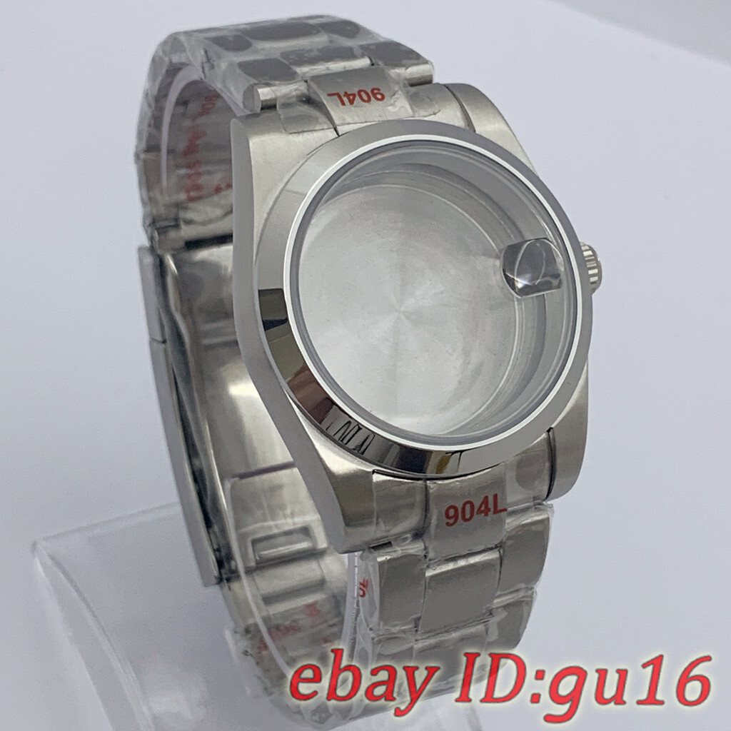 36mm/40mm Brushed silver watch case Fit NH35 NH36 Miyota 8215 821A ETA 2836/2824