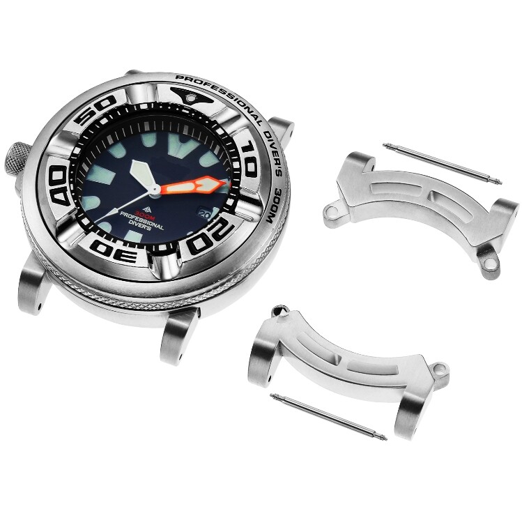 Silver Brushed Finish Adapter For Citizen Eco-Drive Promaster Diver BJ8050