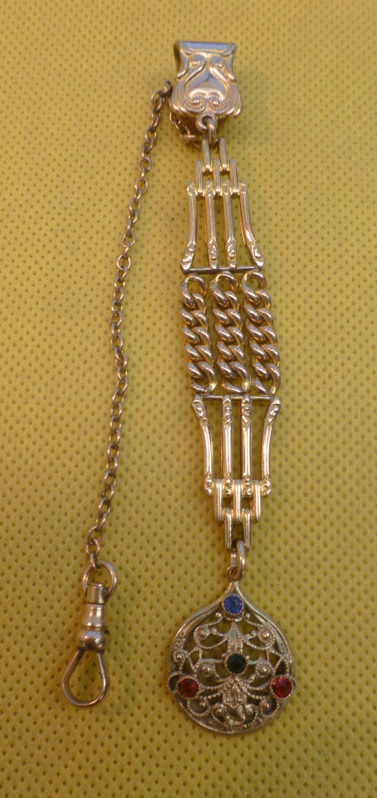 Vintage Gold Fill Pocket Watch Chain and Lovely Fob – -BEST OFFER-