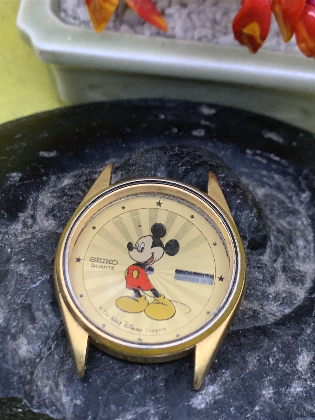 Seiko Mickey Mouse Quartz Case And Dial Parts 34mm 7N43