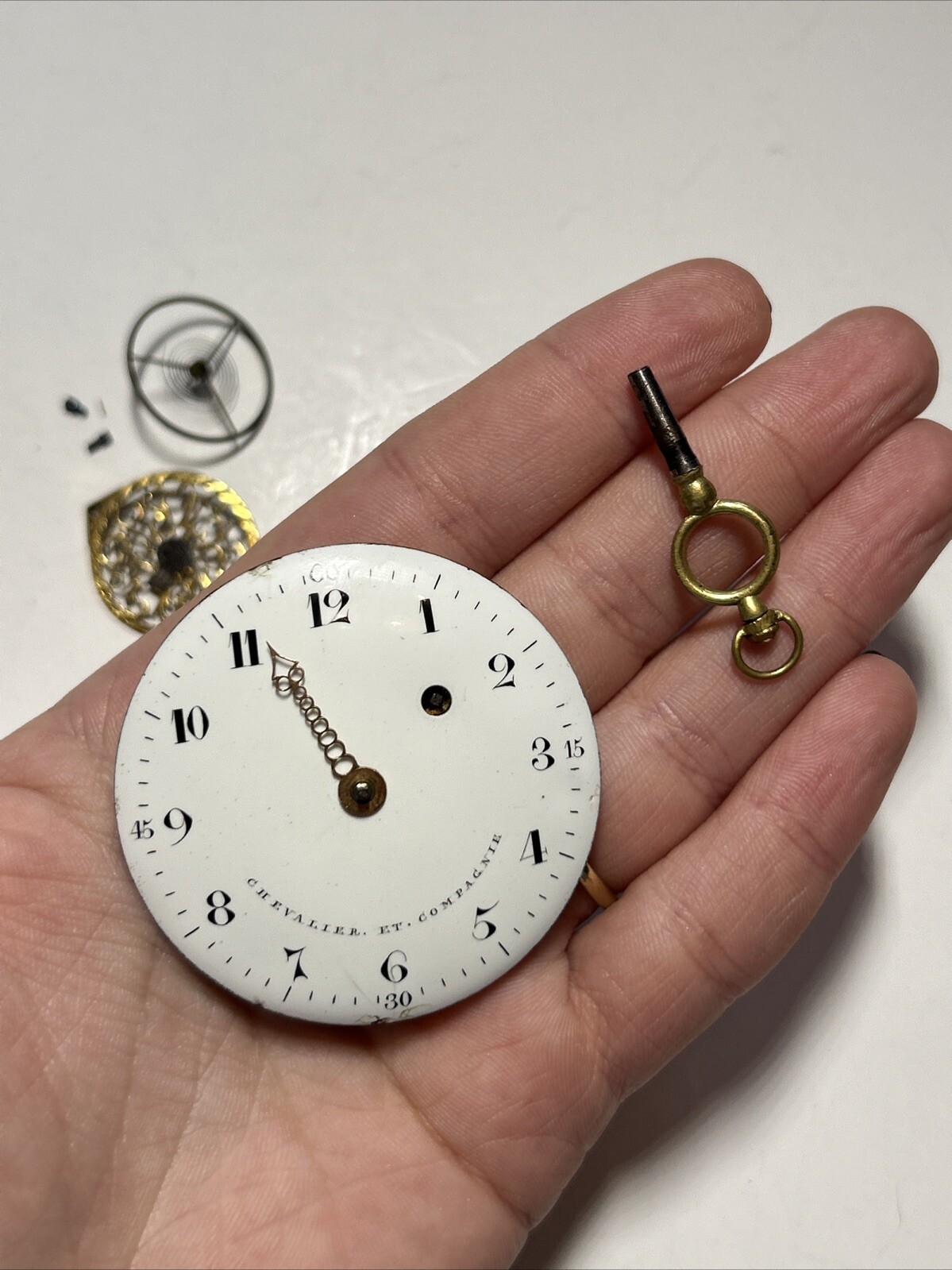 Collectible CHEVALIER . ET. COMPAGNIE pocket watch verge fusee Movement