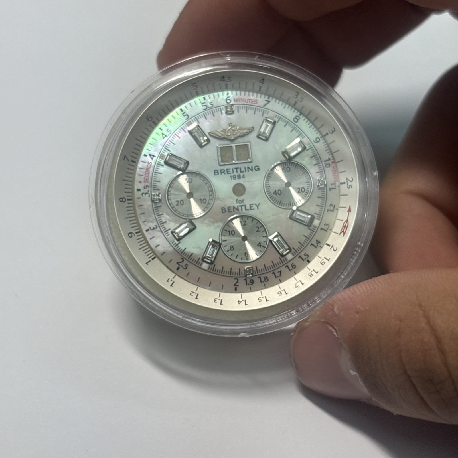 breitling bentley 6.75 Dial MOP BAGUETTE(Custom)(bently Date On 12)