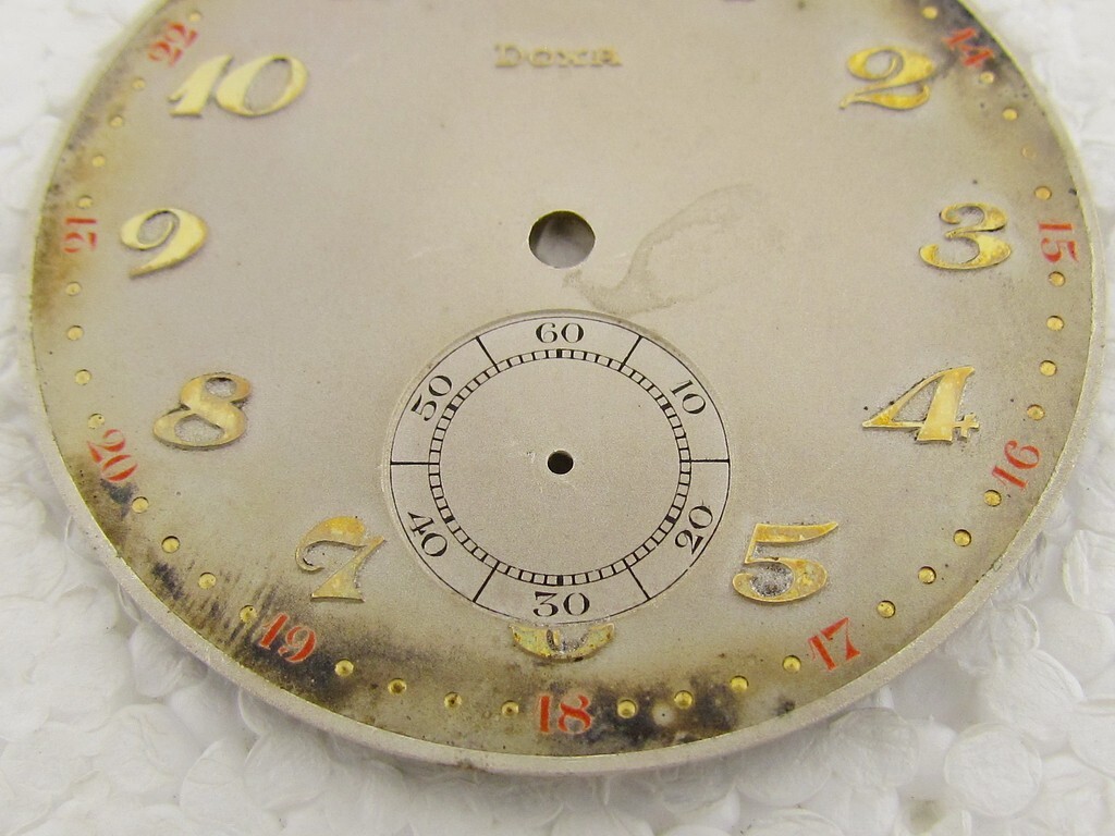 Doxa Antique Swiss Pocket Watch Original Art Deco metal Dial Watch-face 44 mm