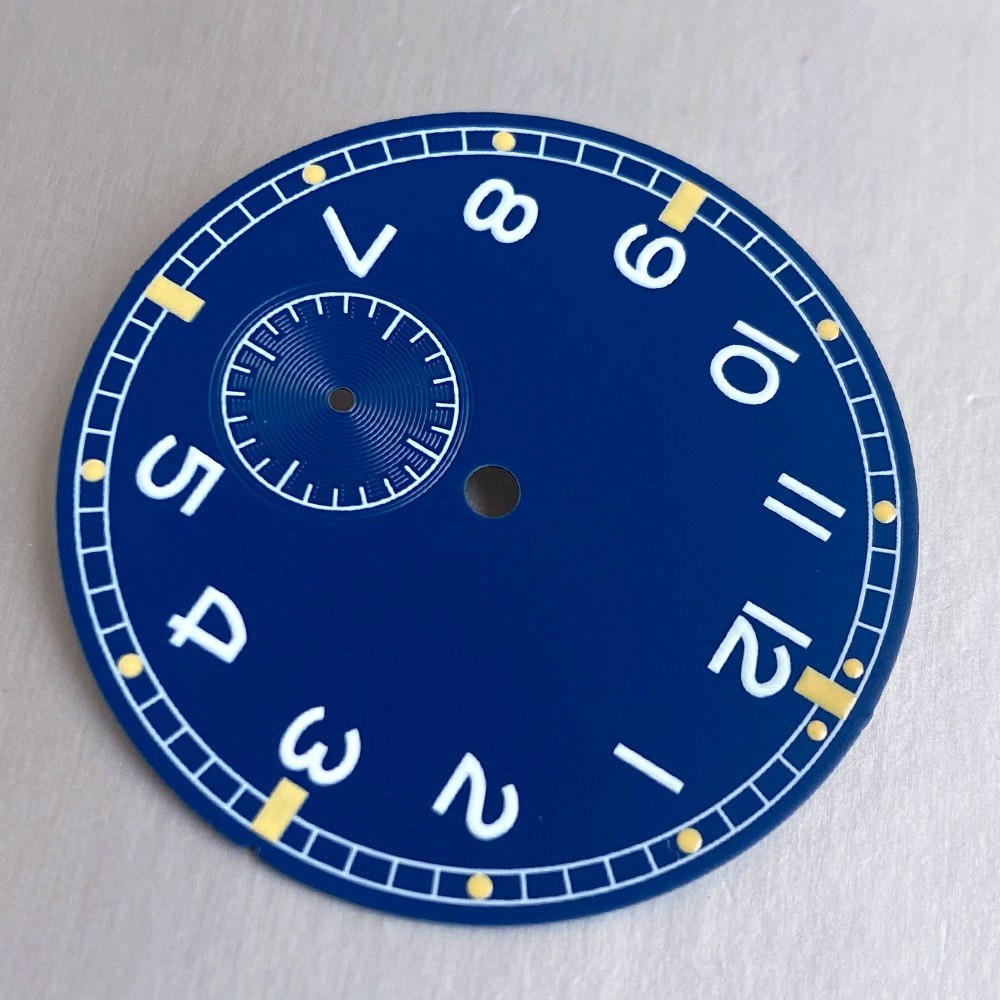 33.5mm Black/Blue Matte Watch Dial Luminous fit Sea-gull ST1701 Watch Accessory