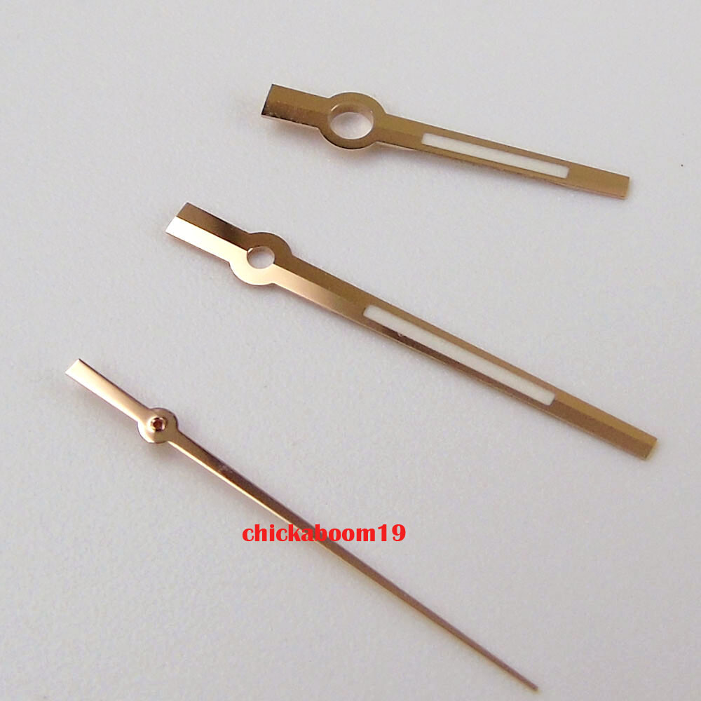 Parts Classic Rose Gold edge White Watch Hands fit NH35 NH36 Movement