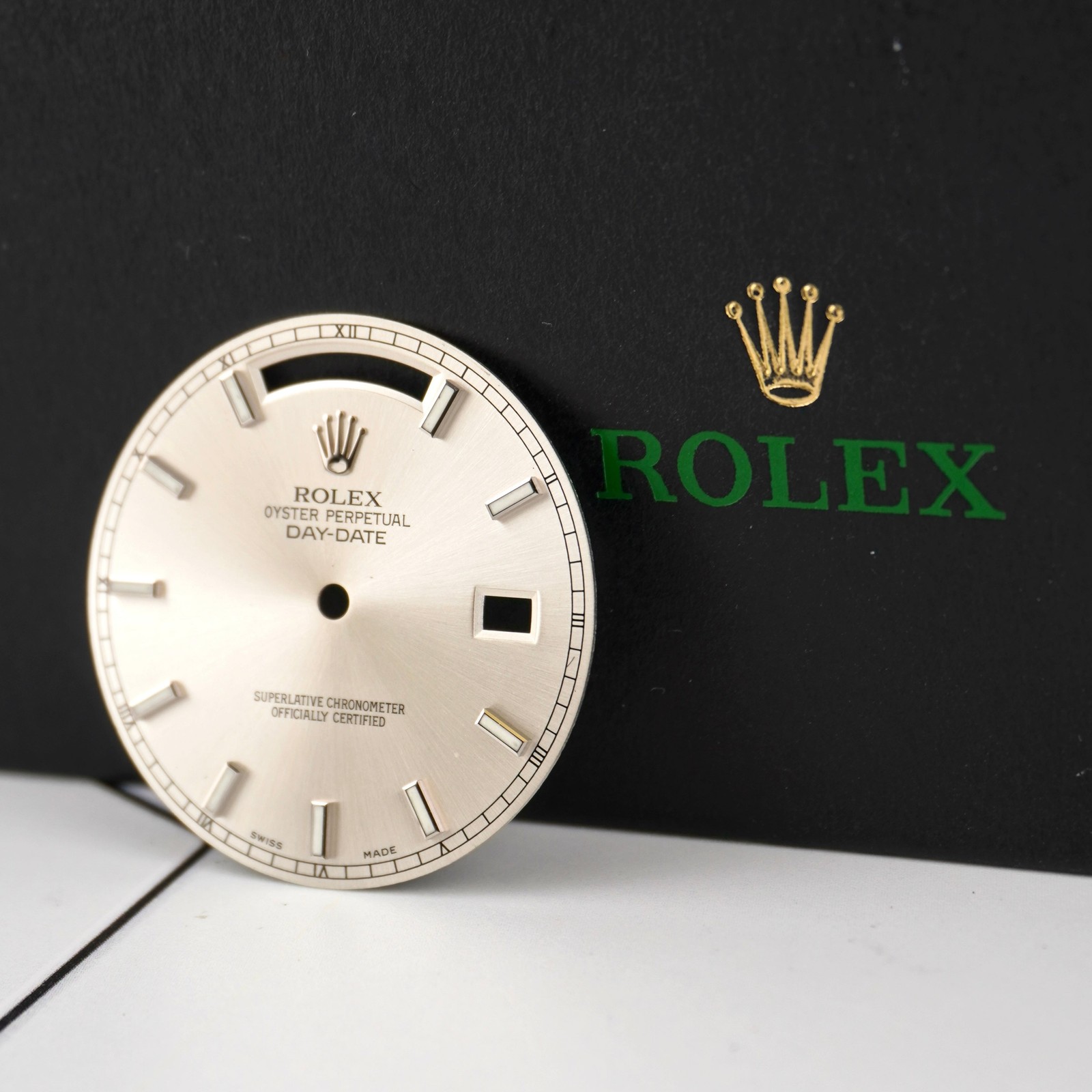 Rolex Day-Date 2 II 41mm Silver Roman Dial White Gold Watch President Ref 218239