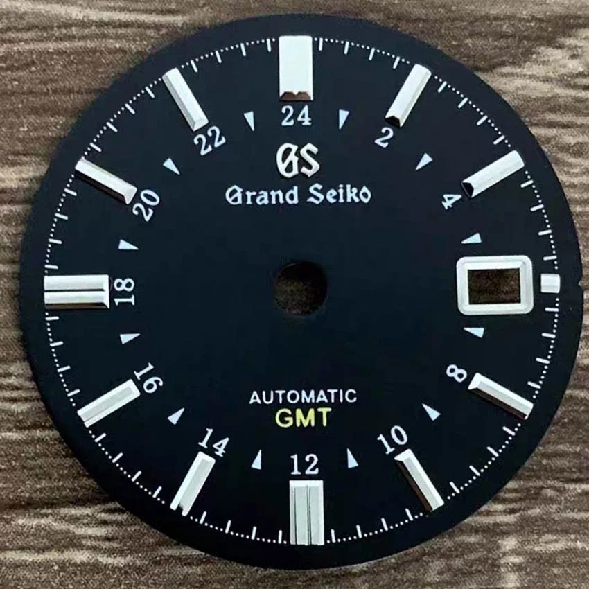 31MM Black Blue Green Watch Dial No Luminous for NH34 Movement