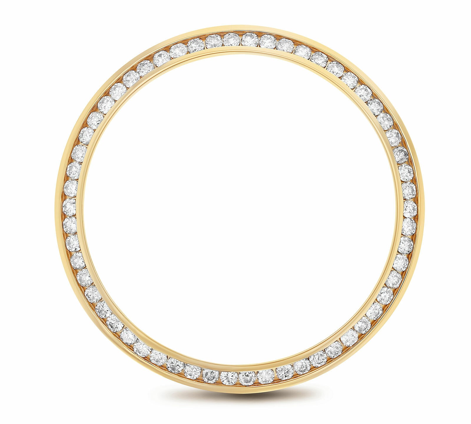 CHANNEL SET NATURAL DIAMOND BEZEL 18KY FOR ROLEX DAY DATE 36MM WATCH 18038, 1804