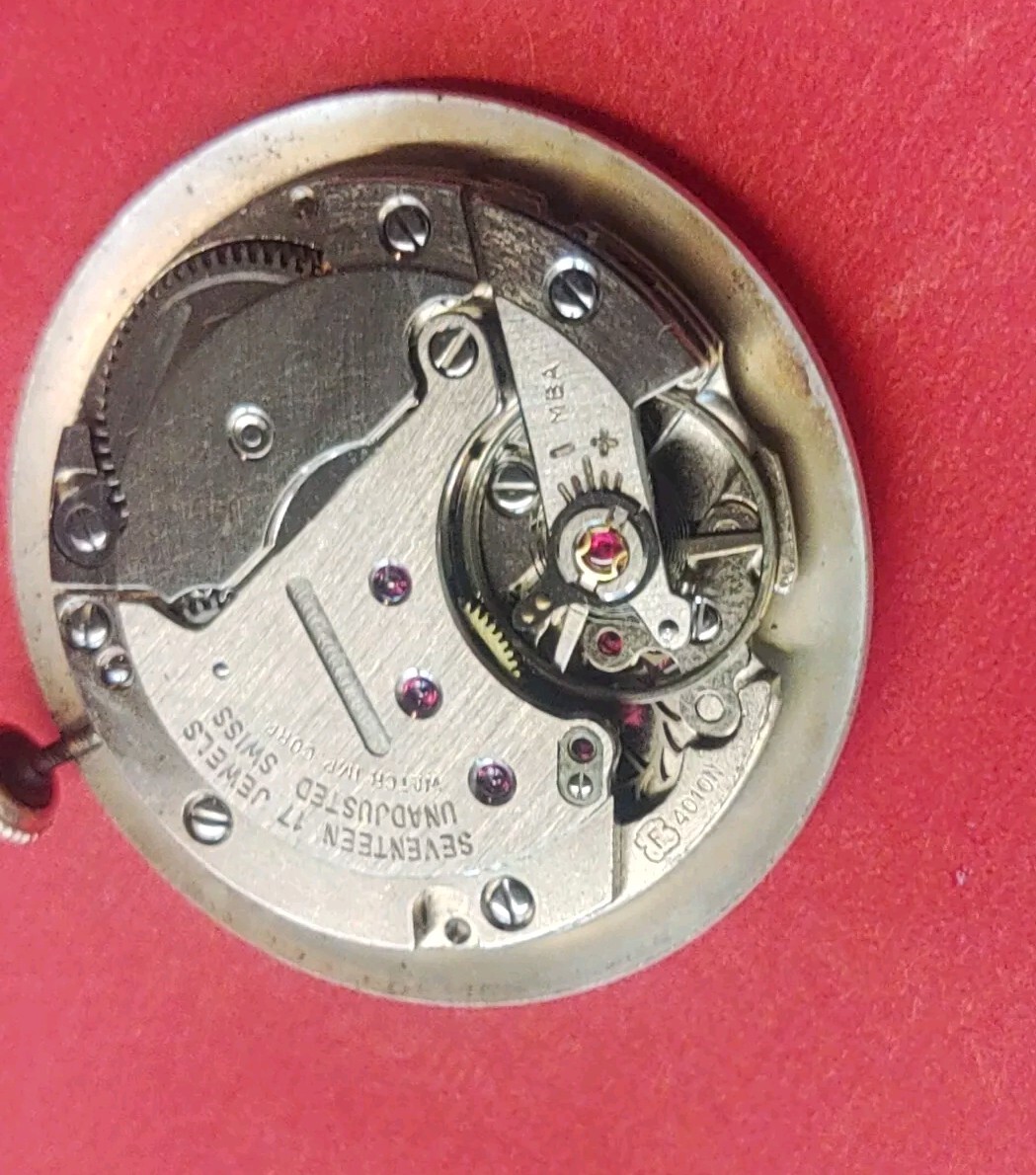 Vintage Felsa 4010N 17J Movement, Round Germinal Dial & Hands. Sets, Runs 48Hrs