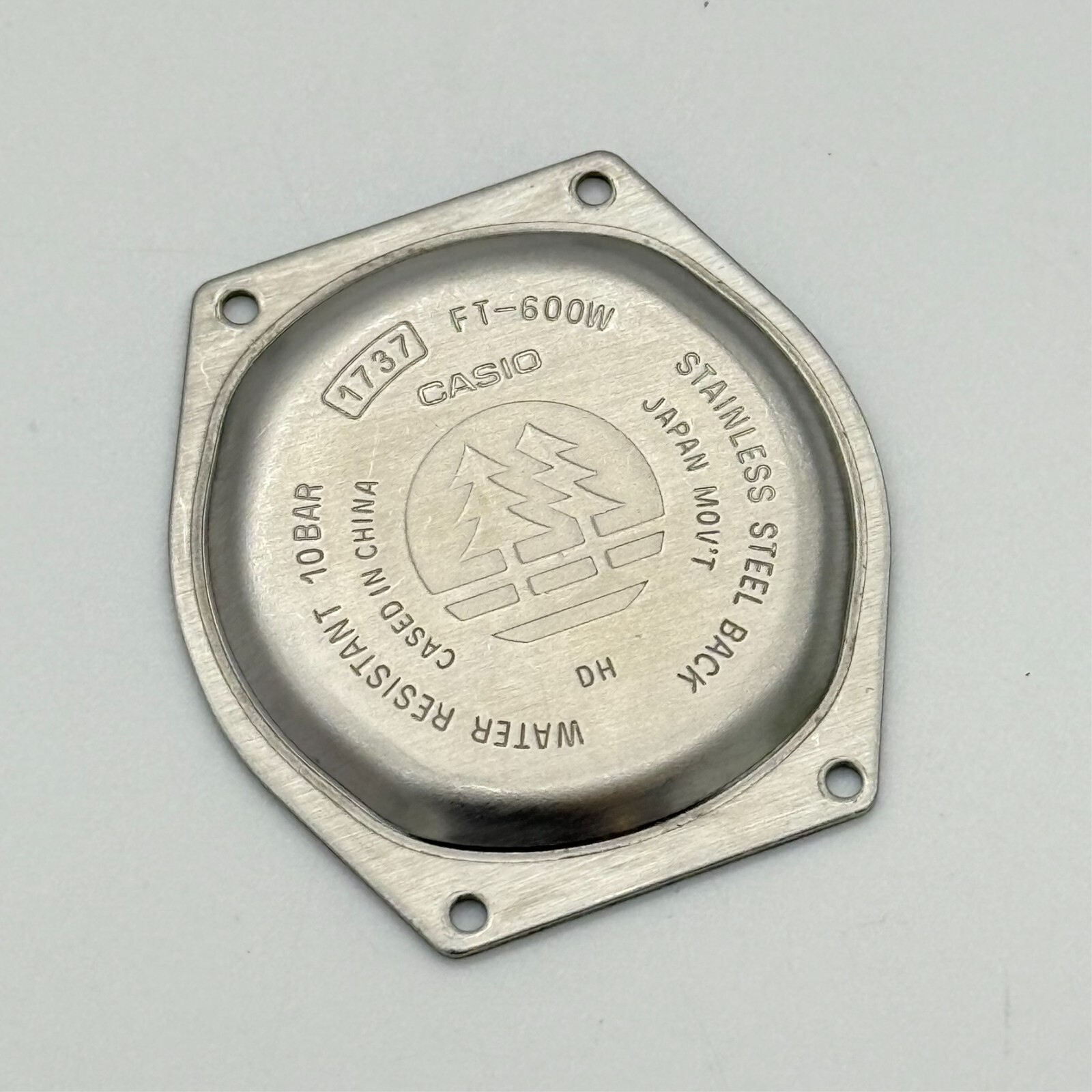 CASIO Stainless Steel Watch Case Back for FT-600W Forester Watch (1737)