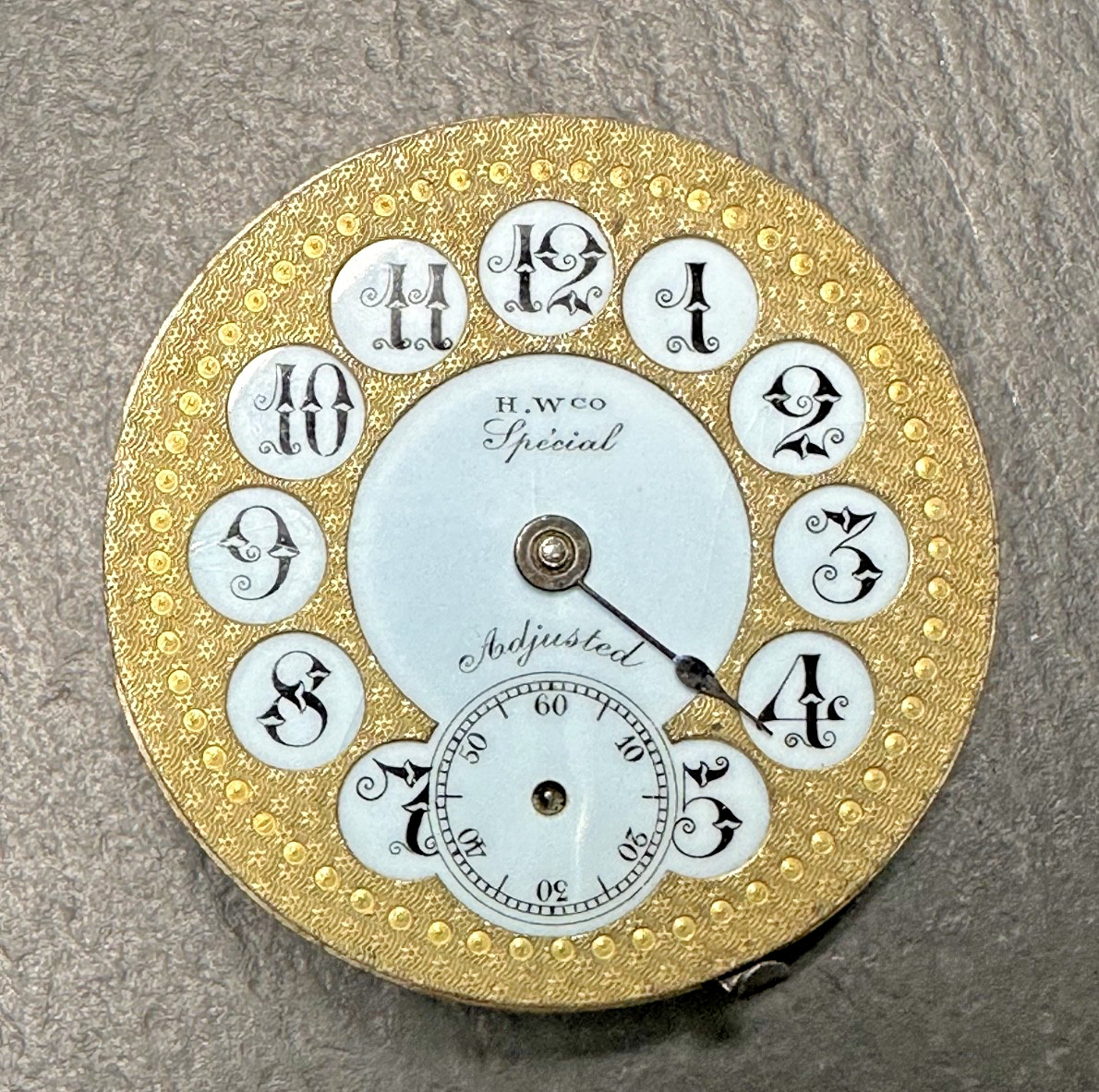 ANTIQUE H W CO SPECIAL HIGHLY JEWELED SWISS WATCH BODY FOR PARTS N209