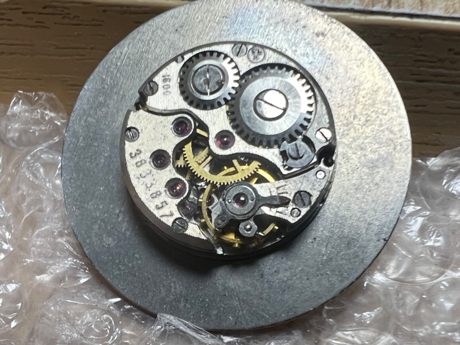 Rare Watch Movement Mechanism USSR Chaika , Olympic Bear , For Parts