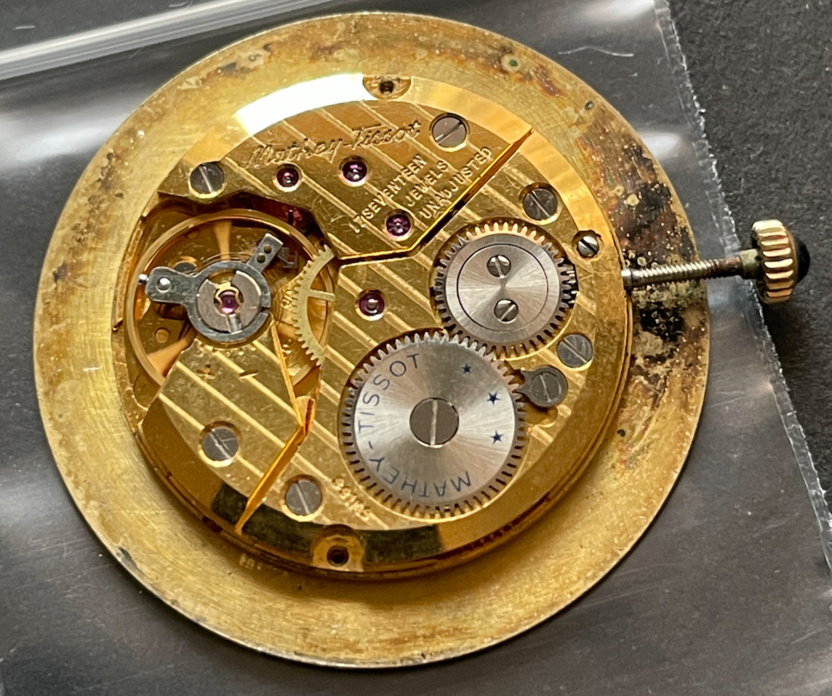 Vintage Mathey-Tissot Liberty Coin Men’s Watch Movement Running 17j 31mm Swiss