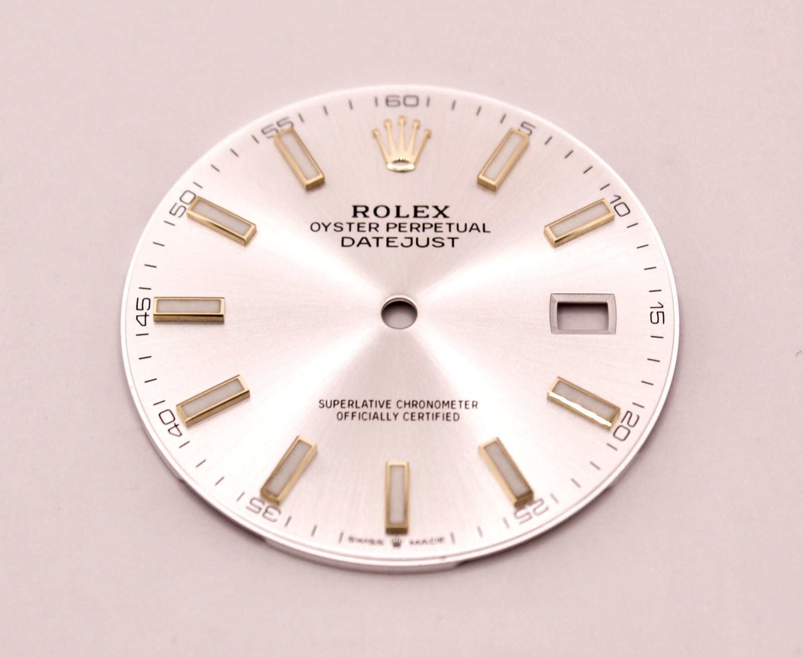 ORIGINAL Rolex Dial 41mm Datejust Silver Two Tone YG w Date 126303/126333
