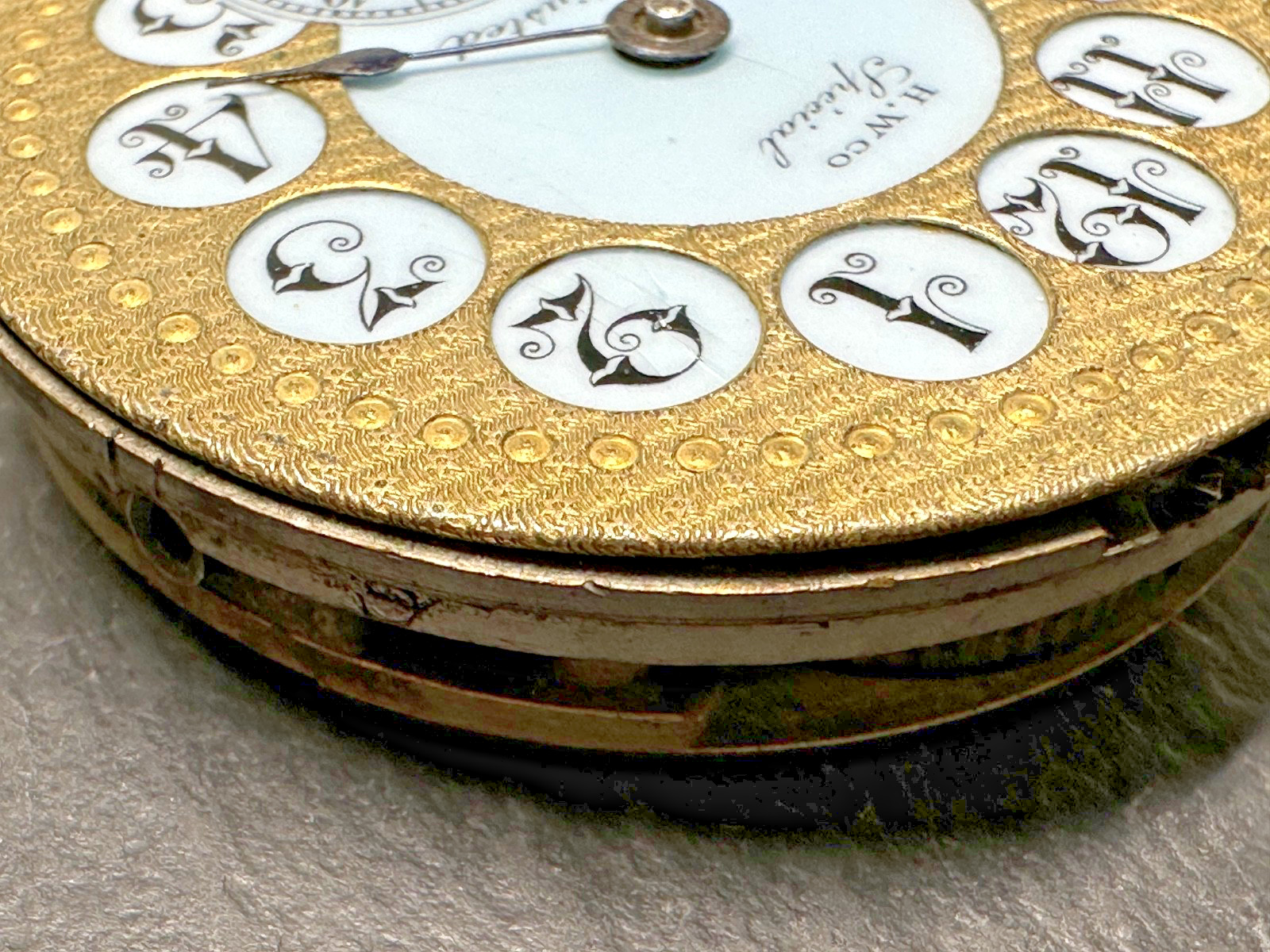 ANTIQUE H W CO SPECIAL HIGHLY JEWELED SWISS WATCH BODY FOR PARTS N209