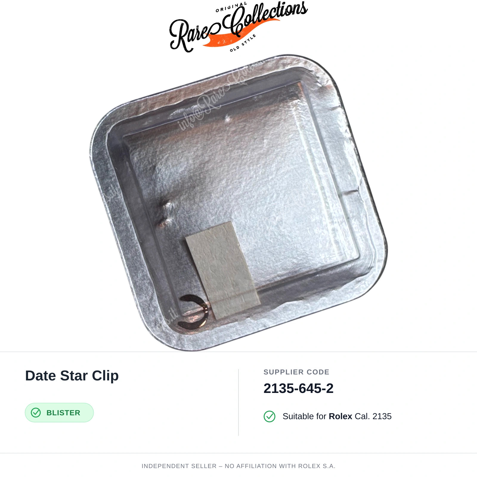 Date Star Key New Blister NOS for Rolex (cod. 2135-645 X1