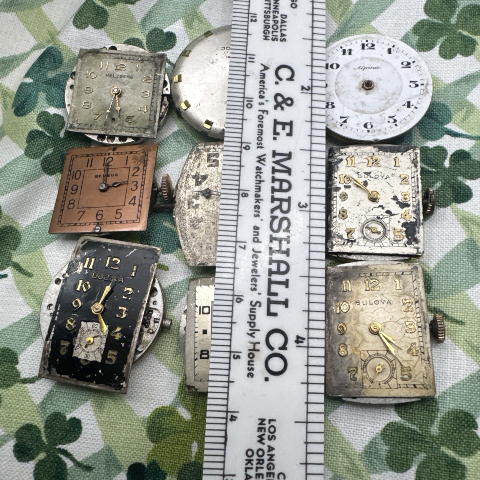 9 Men’s Mechanical Wrist Watch Movements For Repair Bulova Helzberg Monarch 670
