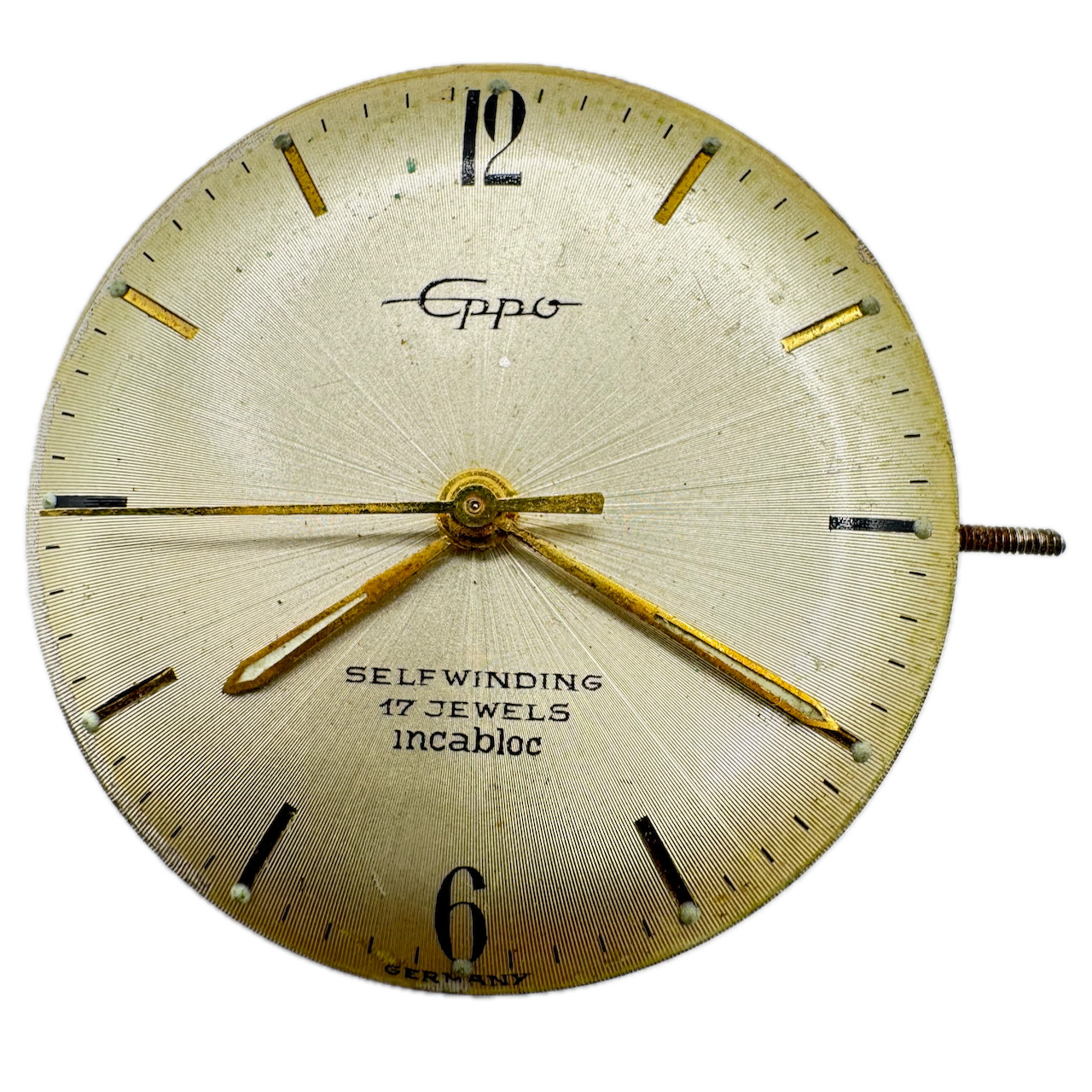 Vintage 25.5mm Eppo Sunburst 17 Jewel Automatic Men’s Wristwatch Movement 48