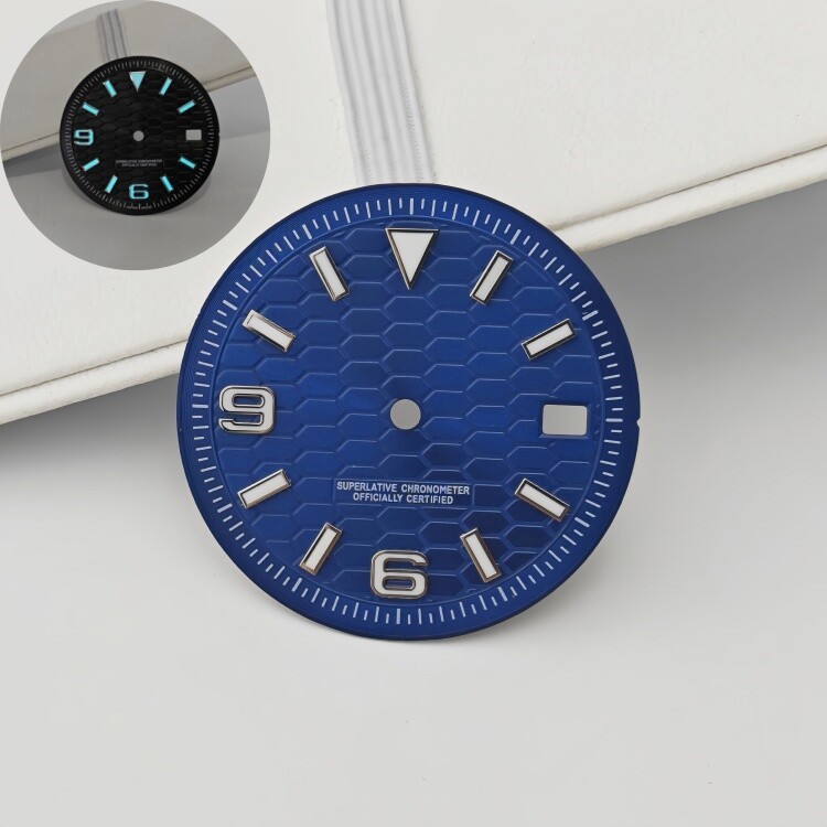 28.5mm 31mm Watch Dial blue Luminous fits NH35/NH36 movement Watch Parts