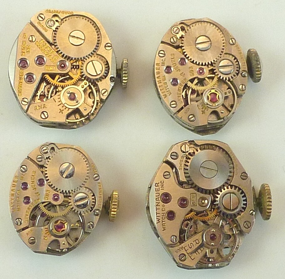 Lot of 4 Lady’s Wittnauer Wristwatch Movements – Parts / Repair