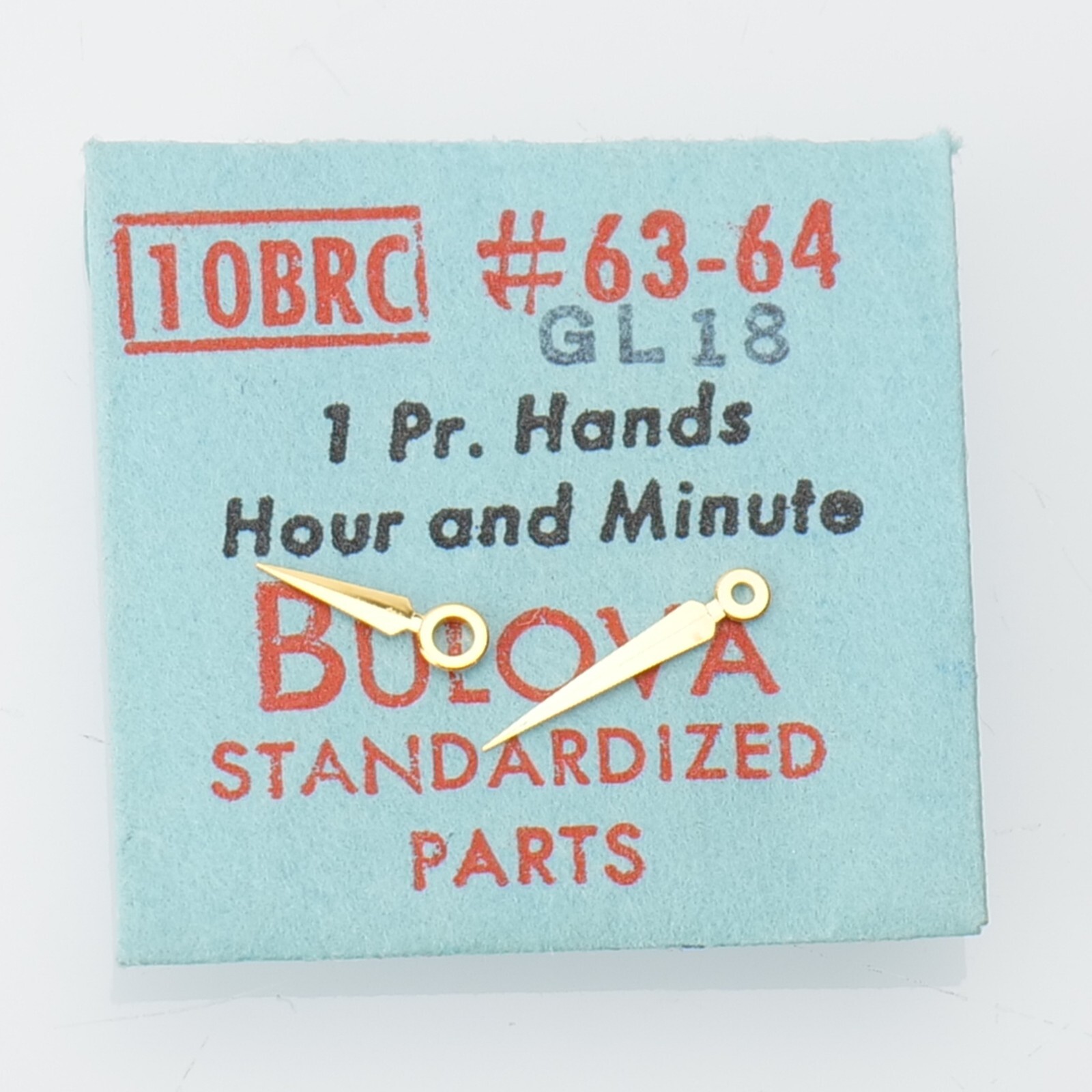 Genuine Bulova 10BRC GL 18 Hour & Minute Watch Hands #63-64 NOS Original (C4D4)