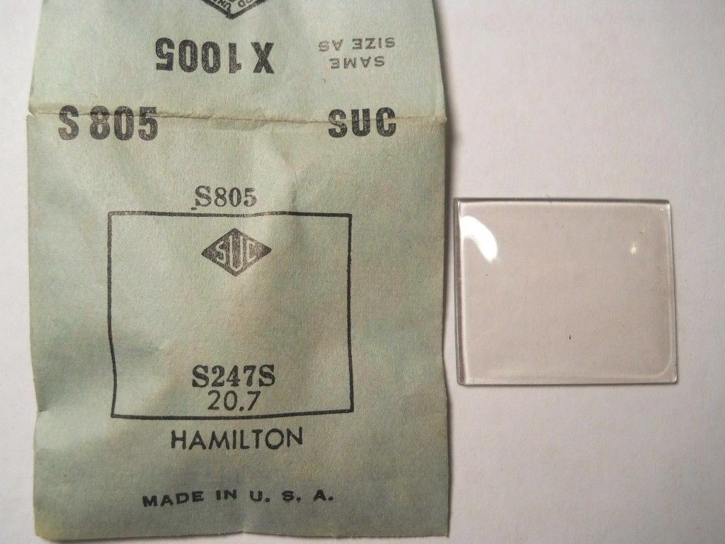 SUC S805 Watch Crystal For Elgin 4517 – Hamilton Captain Rice – 24.7 x 20.7 mm