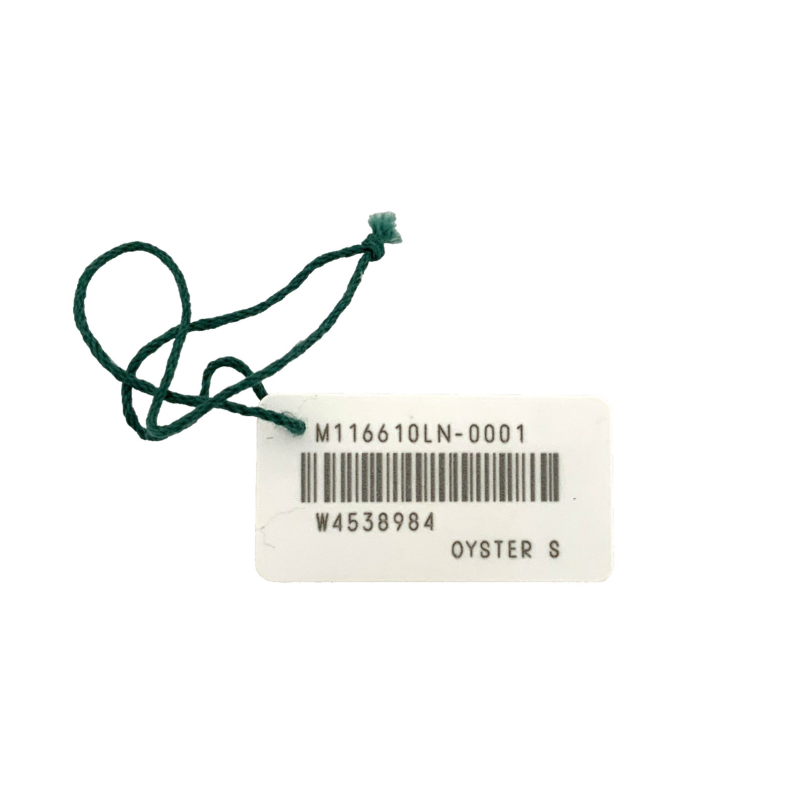 ROLEX OYSTER WHITE SUBMARINER 116610LN HANG TAG