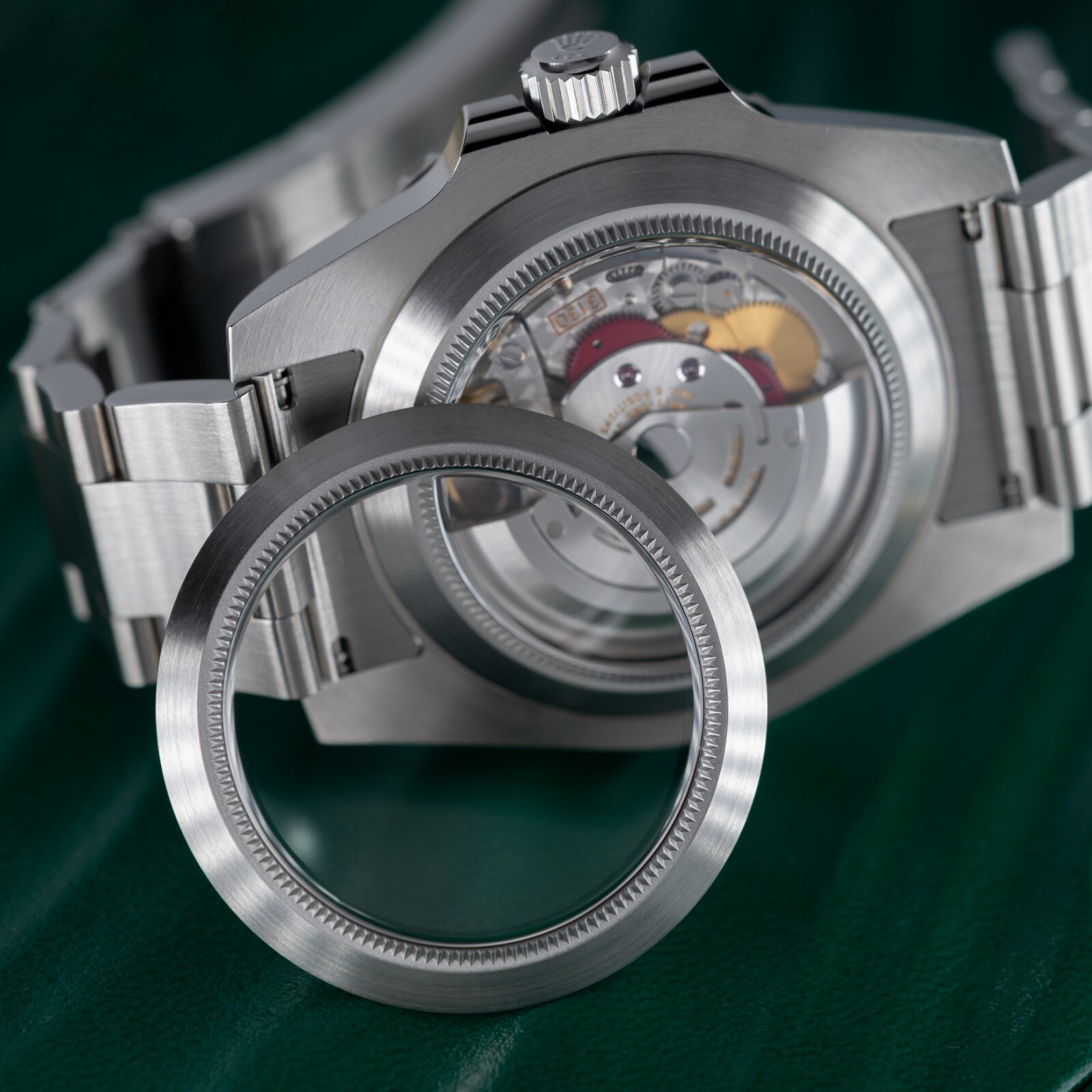 Slim Sapphire Exhibition Caseback For Rolex Submariner and Submariner Date
