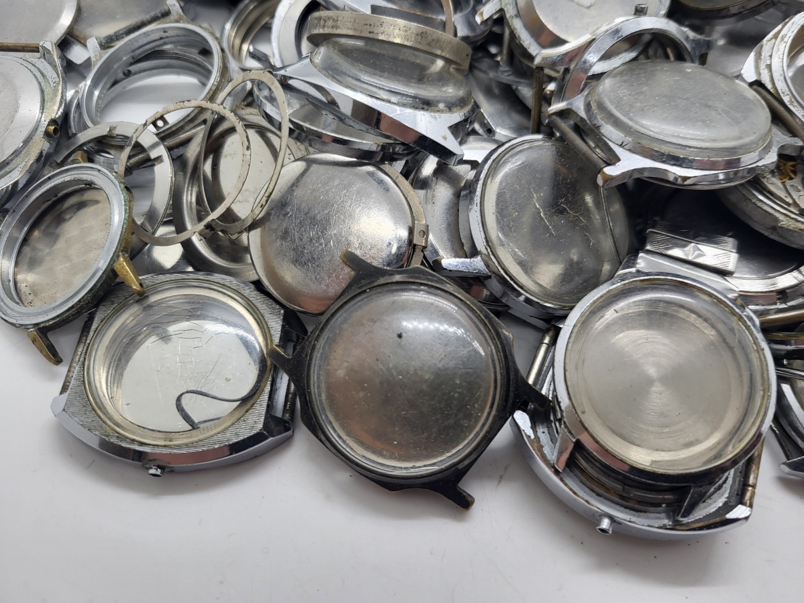 Vintage cases for Soviet Raketa Pobeda Zim watches, various, for spare parts and