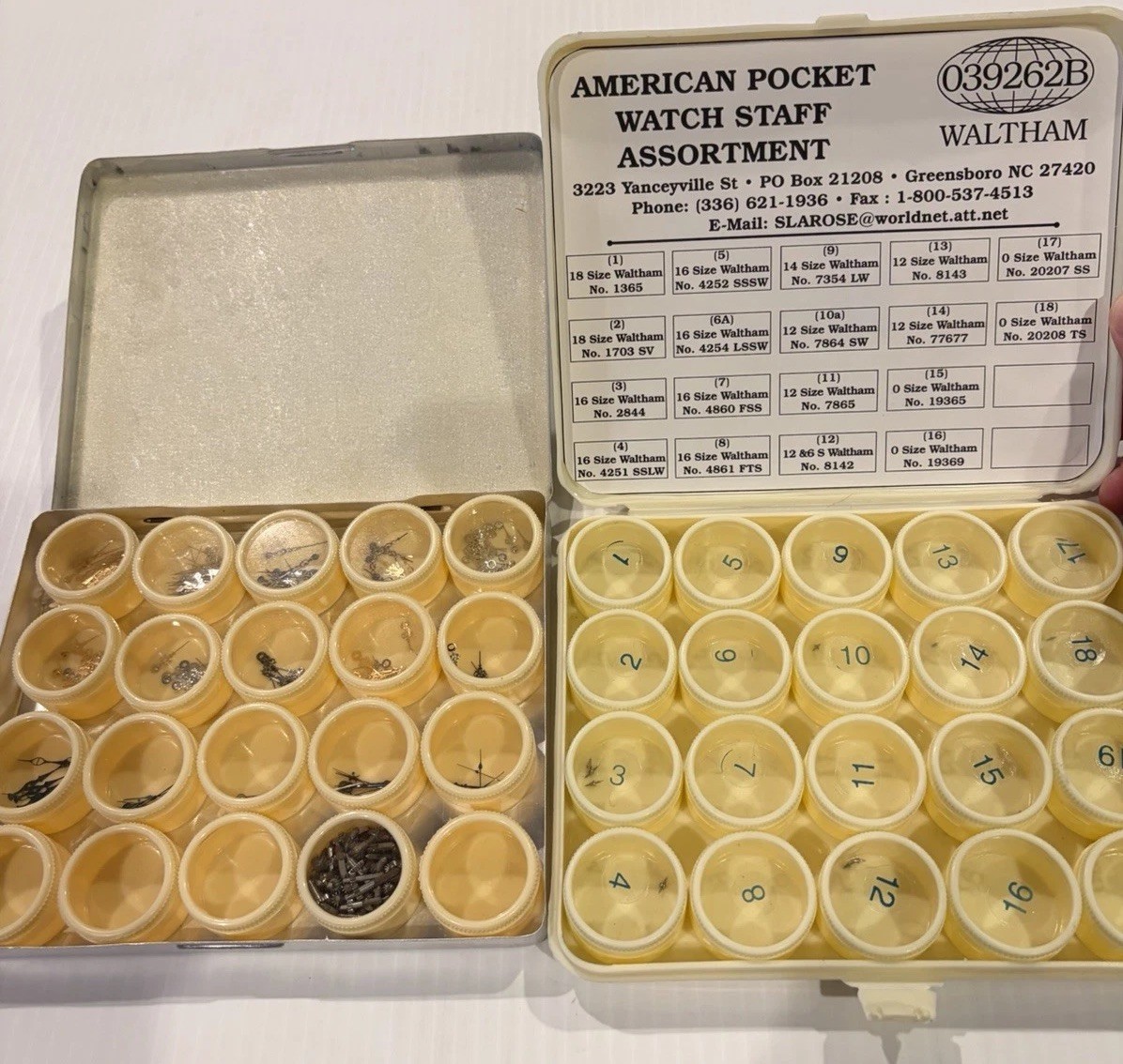 Vintage Waltham Pocket Watch Staff Assortment Watchmaker Parts Estate Lot NOS