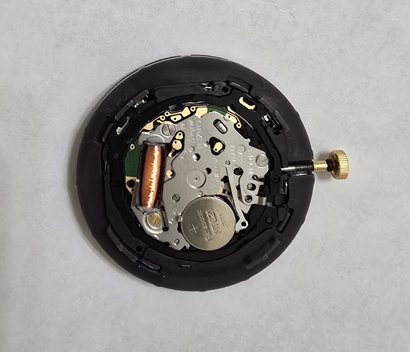 Citizen Eco Drive Cal E100 Black Dial Crown Stem Hands,For Parts.Not Working