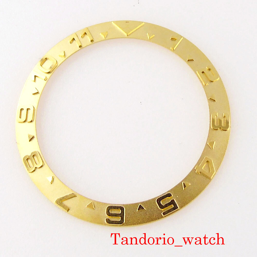 38mm*30.6mm Ceramic Alloy Steel Slope Watch Bezel Insert Fit 40MM Watch