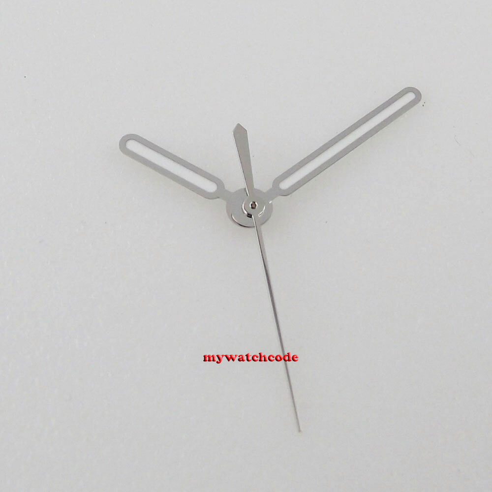 SUPER LUME Silver Black Edge Watch Hand Fit Miyota 8215 NH35 NH36 eta 2824 2836