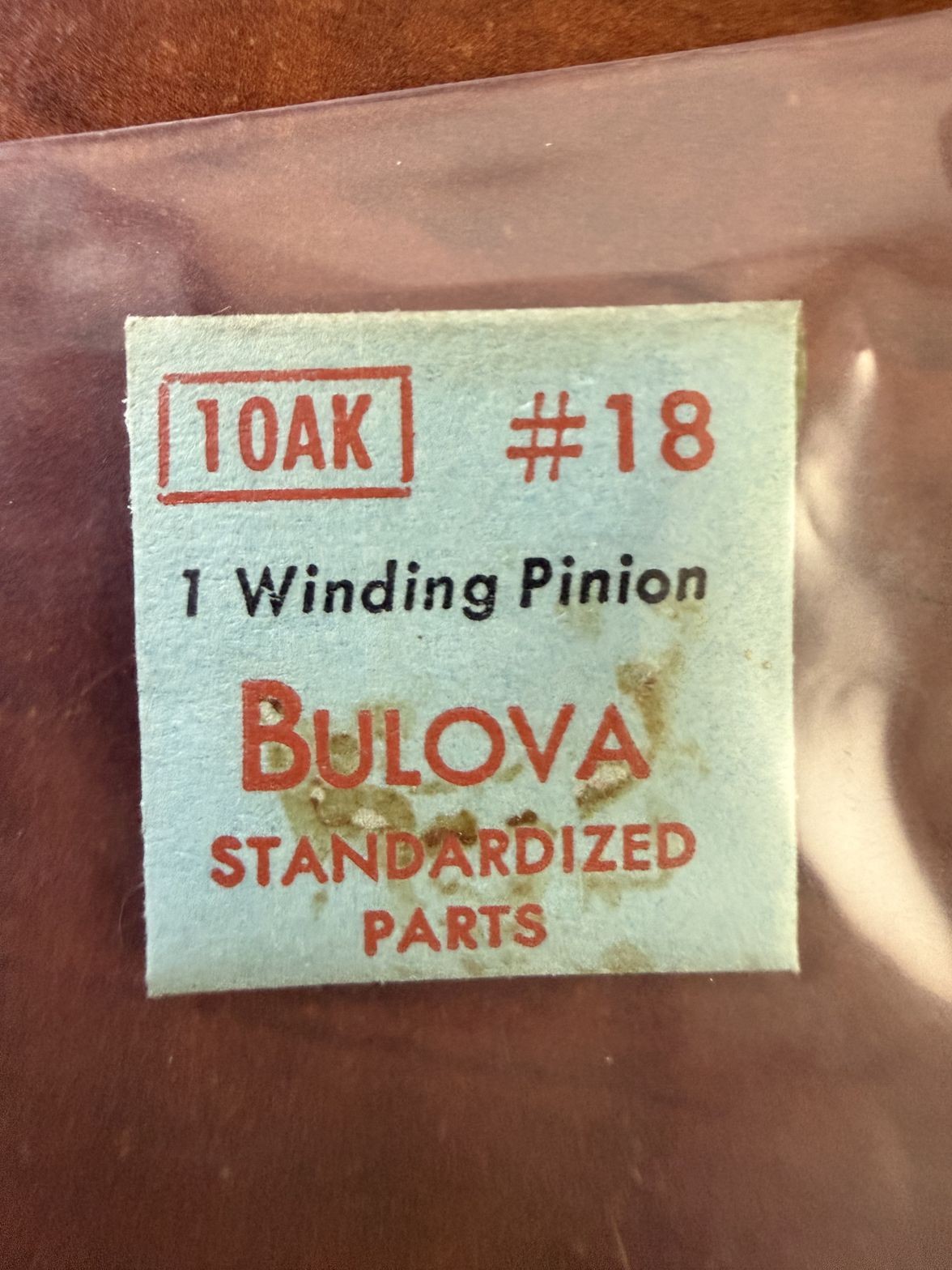 Bulova 10AK Winding Pinion #18 NOS Genuine Vintage Watch Part New Old Stock