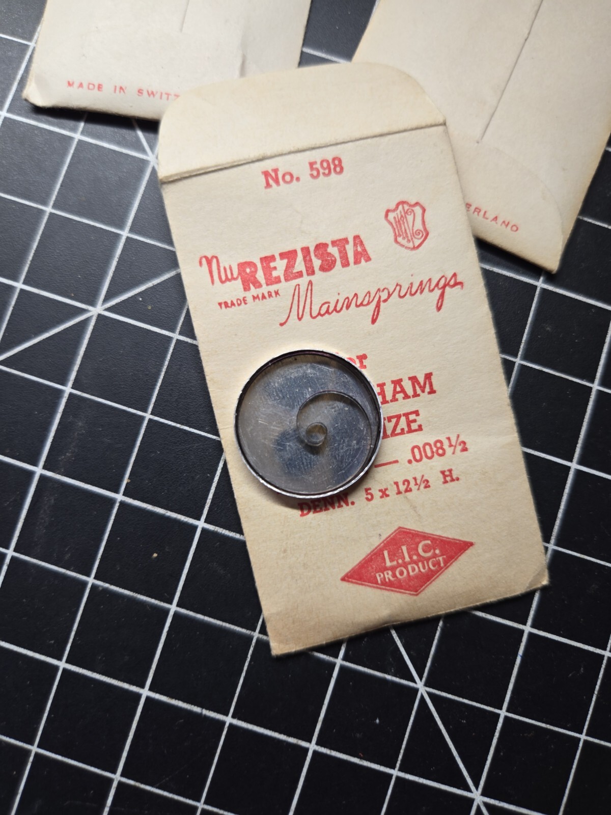 waltham pocket watch mainspring lot 2242 8 3/4 8.75 parts repair vintage
