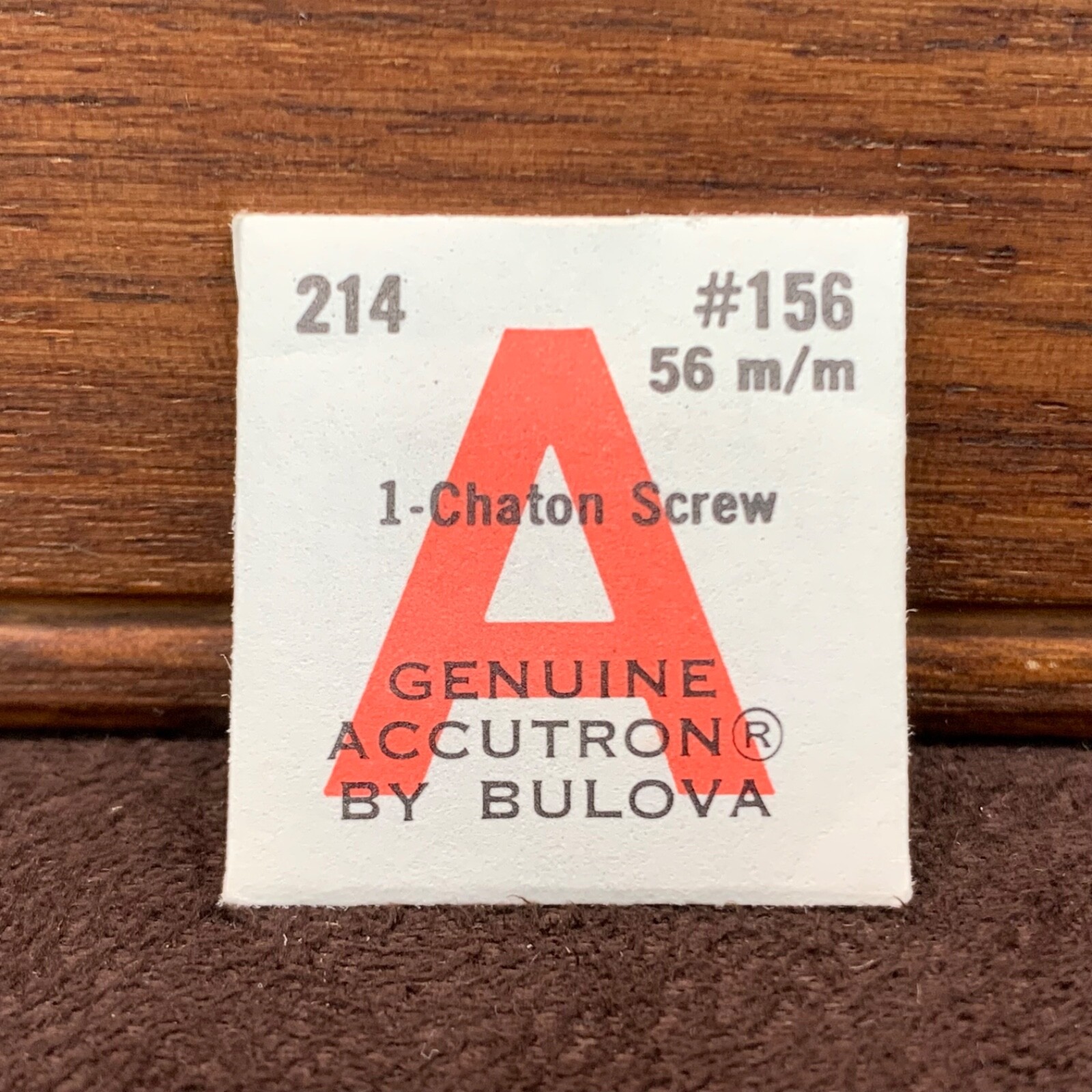 NOS Bulova Accutron 214 Chaton Screw Wristwatch Part #156