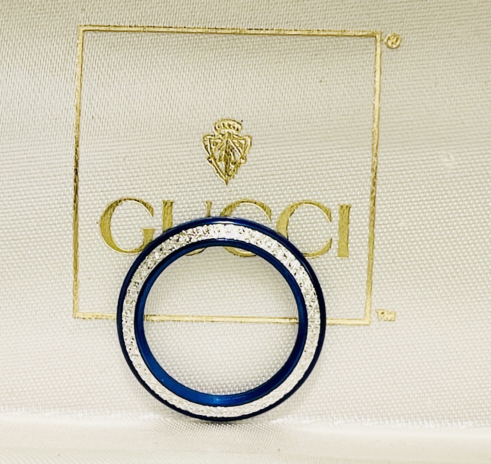 BLUE DIAMOND CUT GUCCI BEZEL FOR VINTAGE GUCCI BEZEL WATCH 1100L 1200L 11/12.2