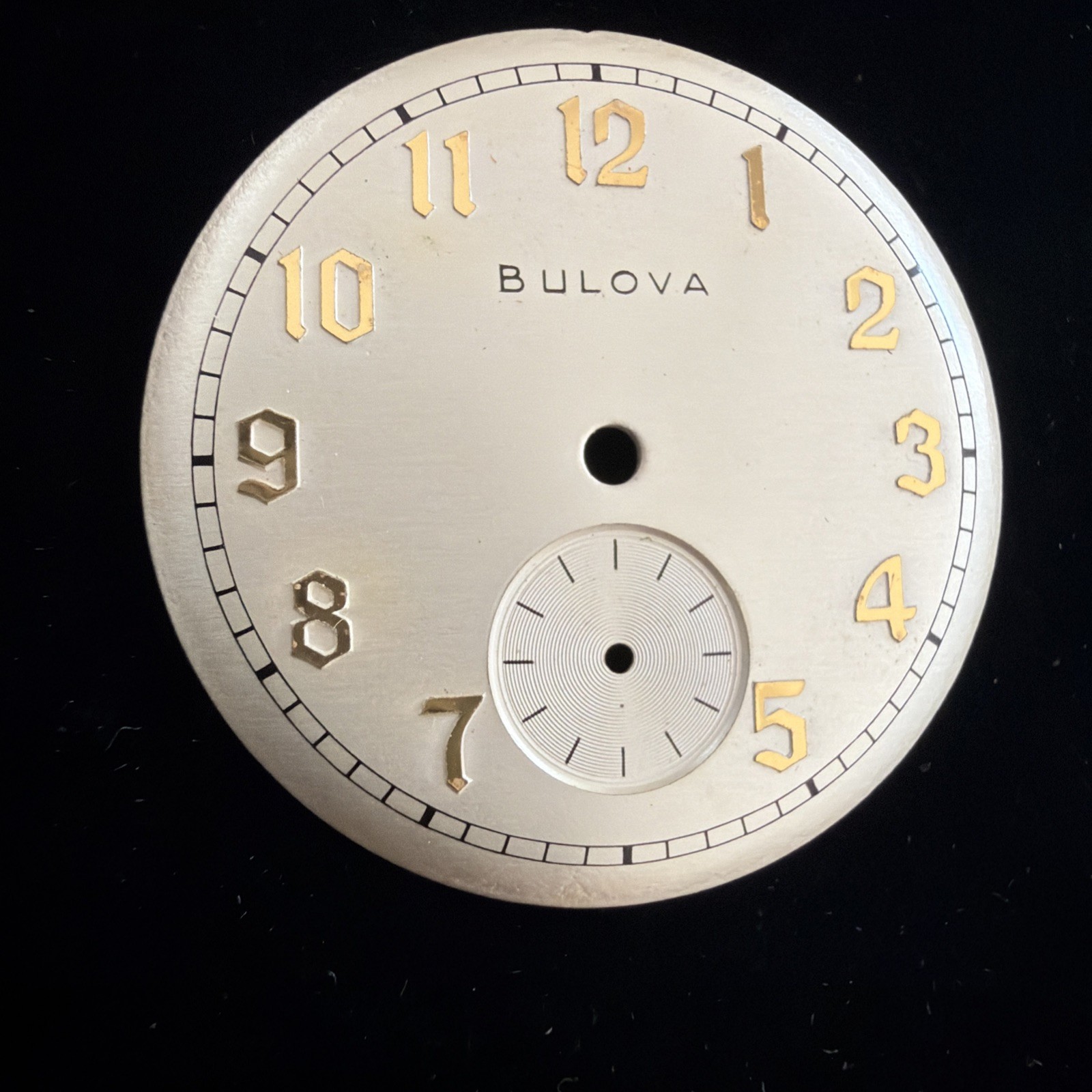Vintage Bulova Watch Face Plate Only New Other Round